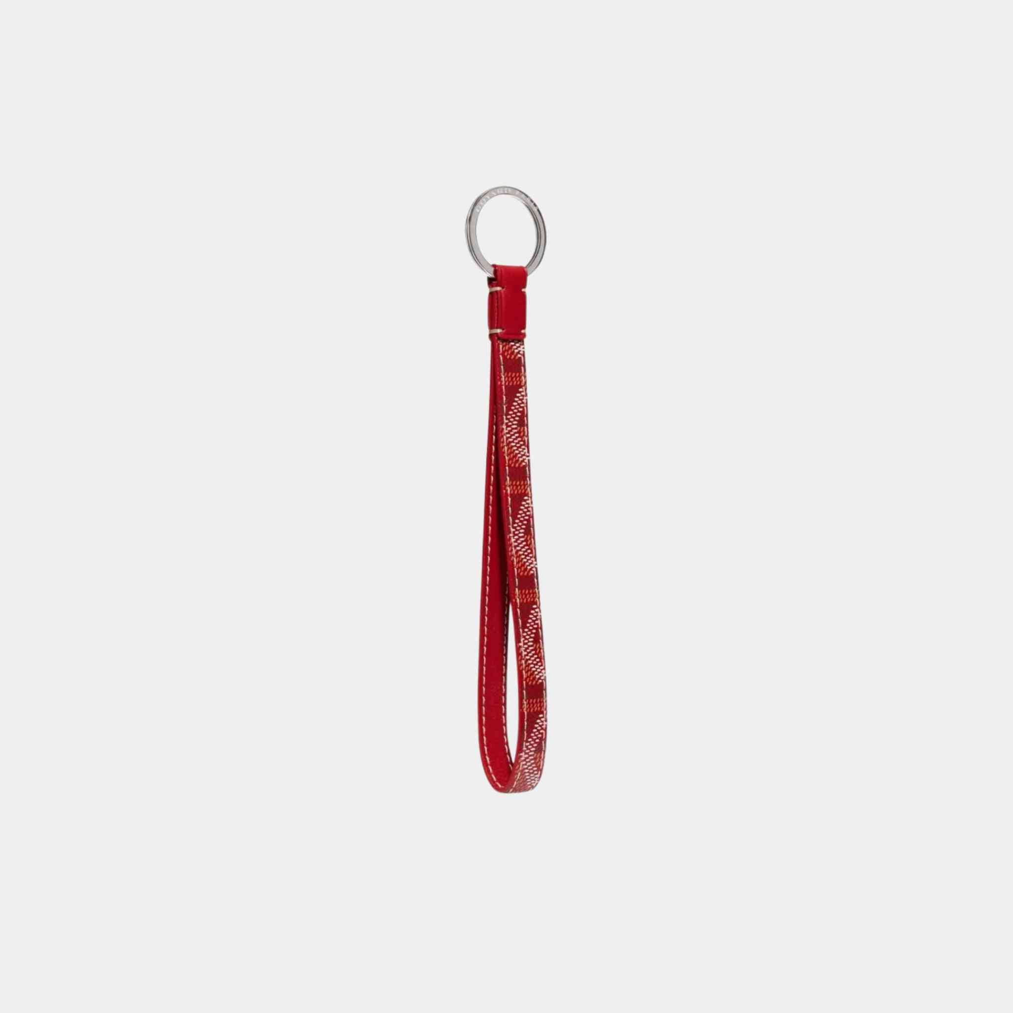 Goyard Sesame Key Ring, Red, Front