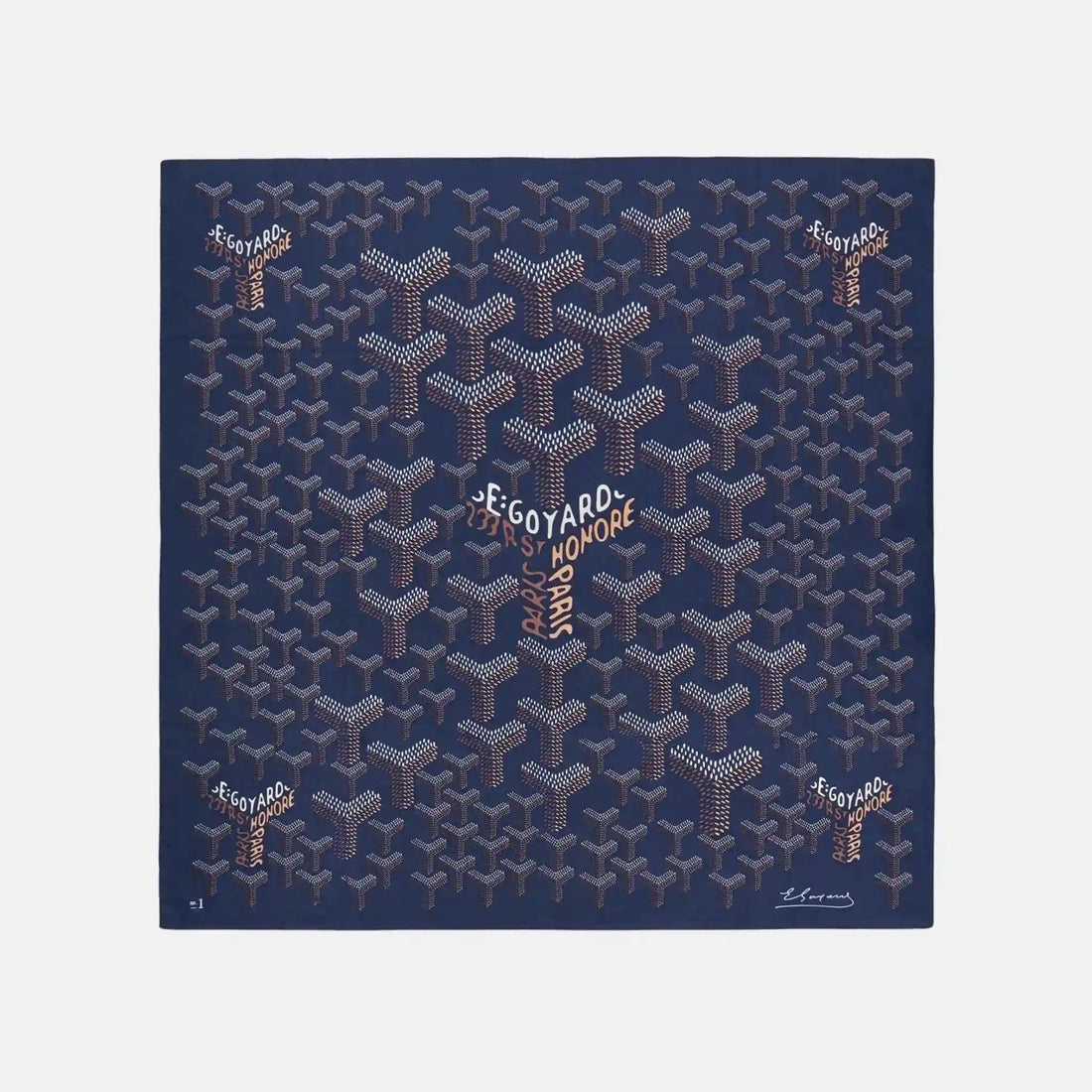Goyard Shawl No 1, Navy Blue