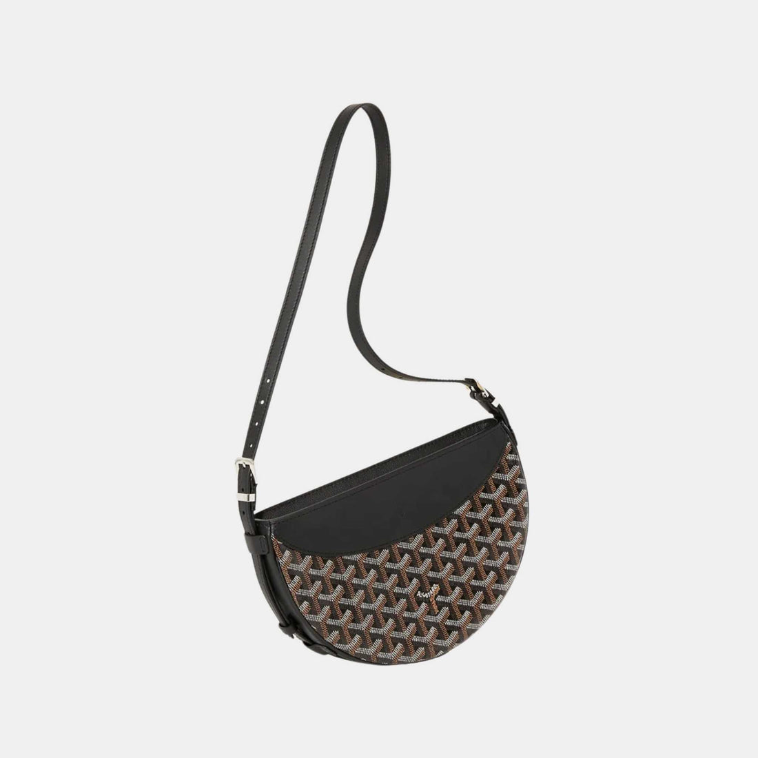 حقيبة Goyard Swallow سوداء، من الجانب