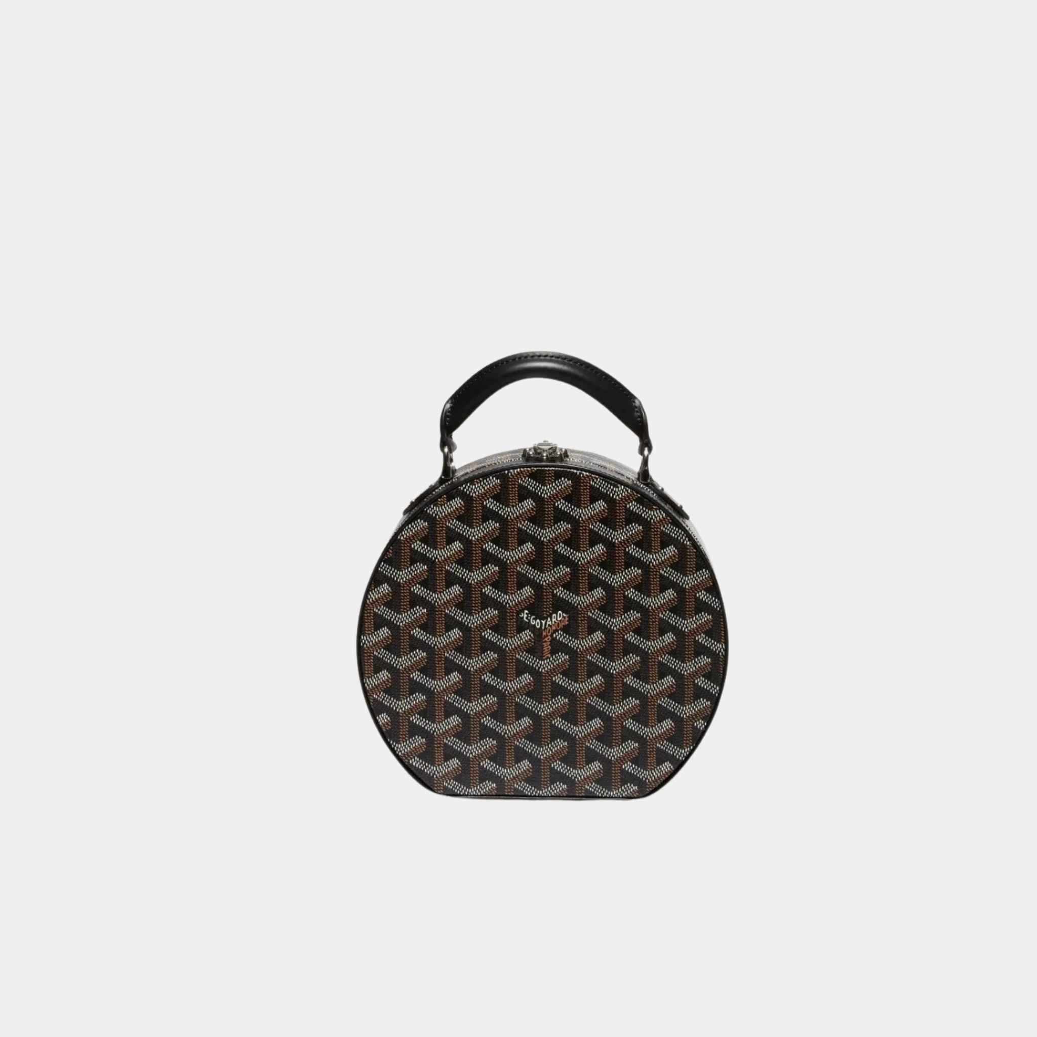 Goyard The Alto Hatbox Trunk Bag, Black, Front View