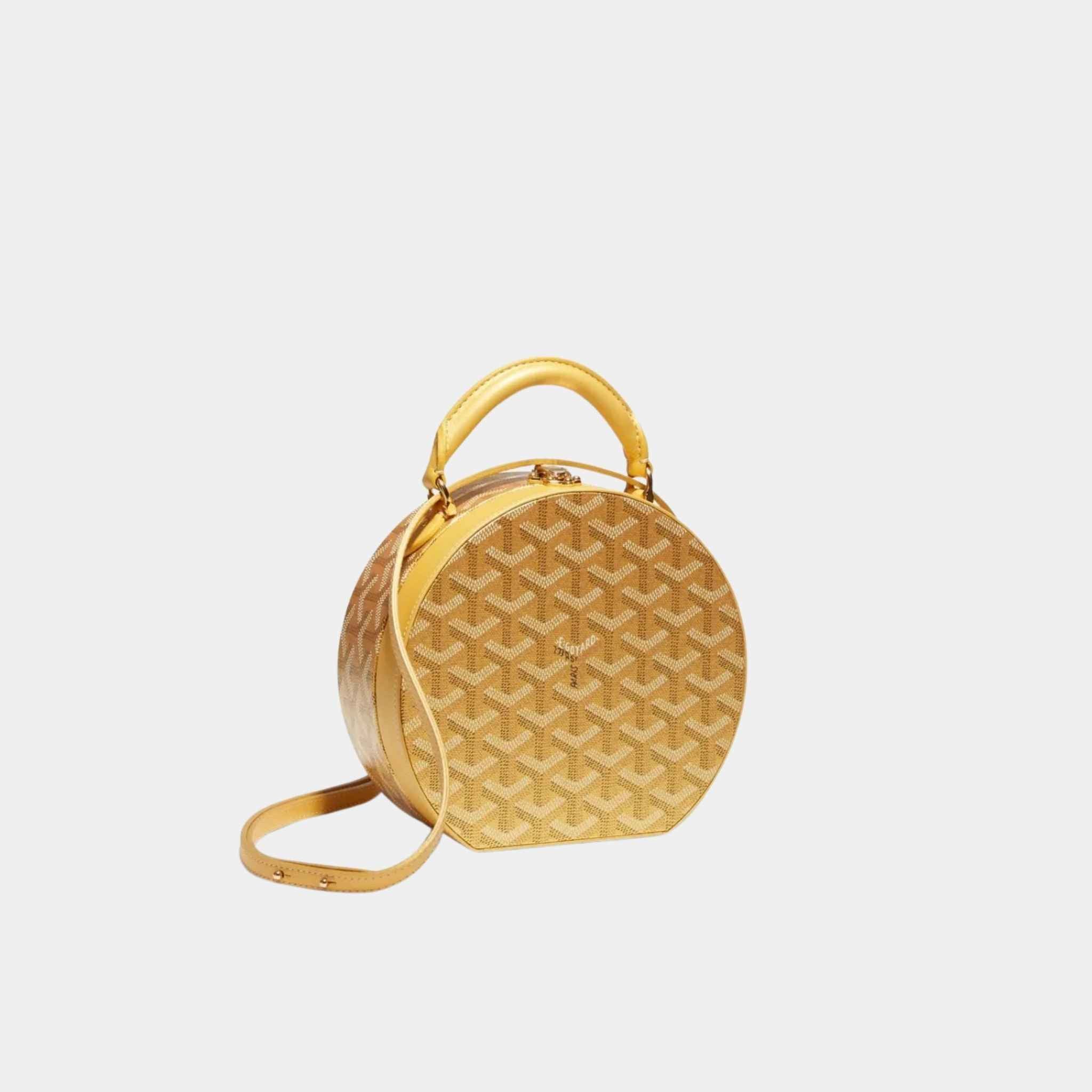 Goyard The Alto Hatbox Trunk Bag, Gold, Side View