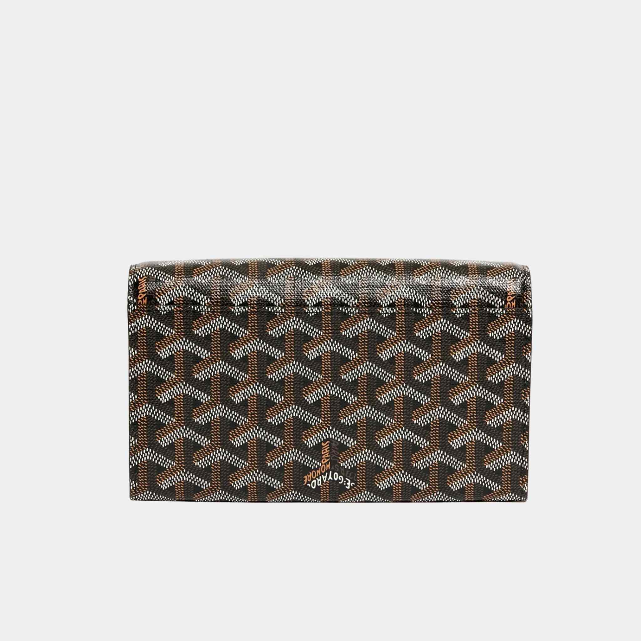 Goyard Varenne Continental Wallet, Black, Back