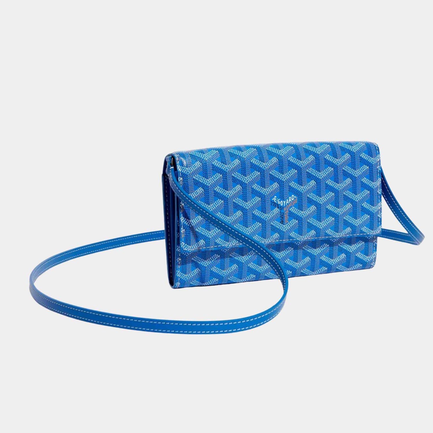 Goyard Varenne Continental Wallet, Sky Blue, Front