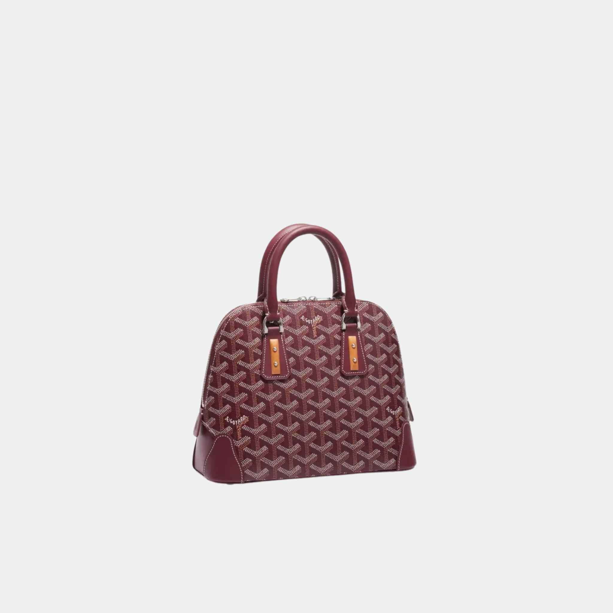 Goyard Vendome Mini Bag, Burgundy, Front, Side