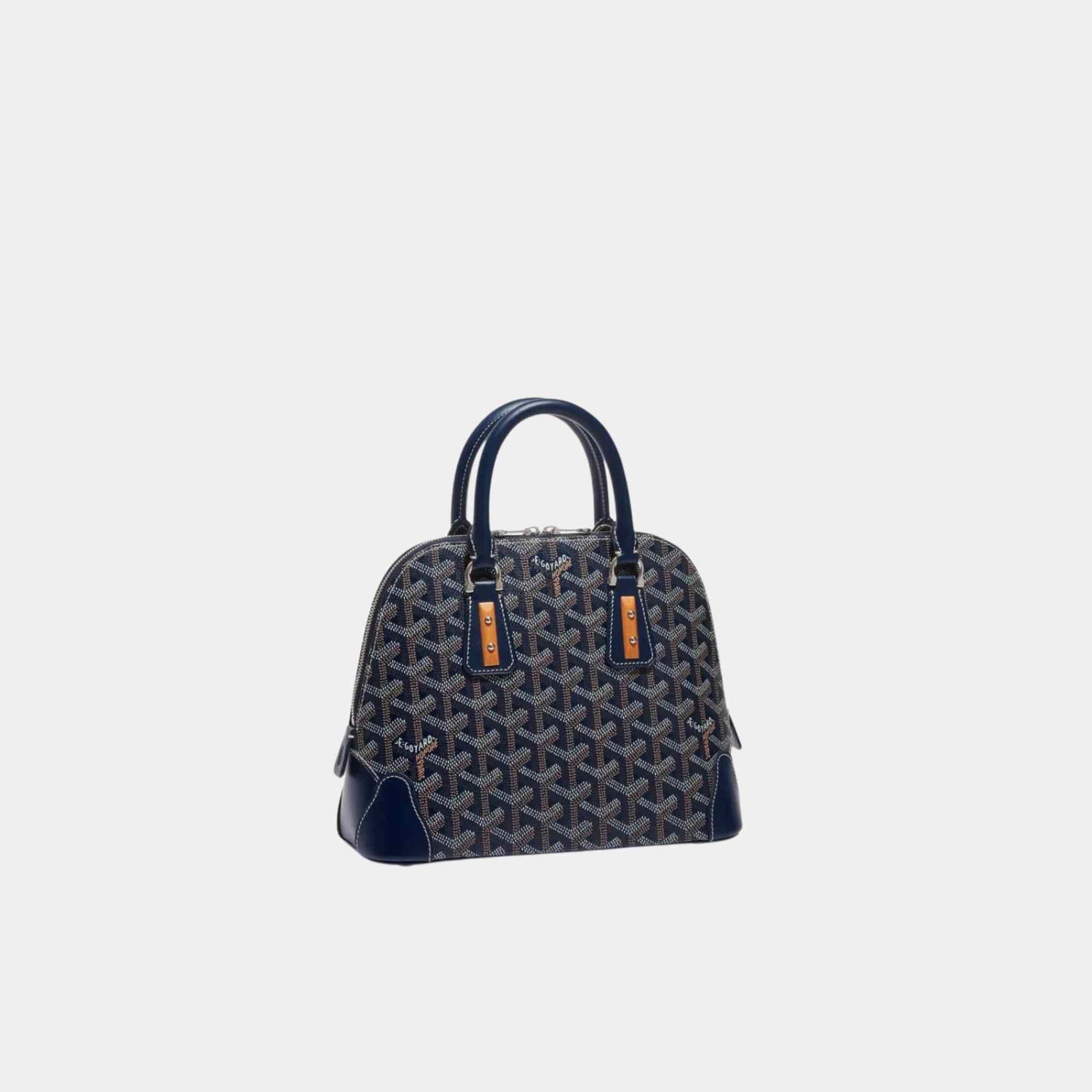 Goyard Vendome Mini Bag, Navy Blue, Front, Side