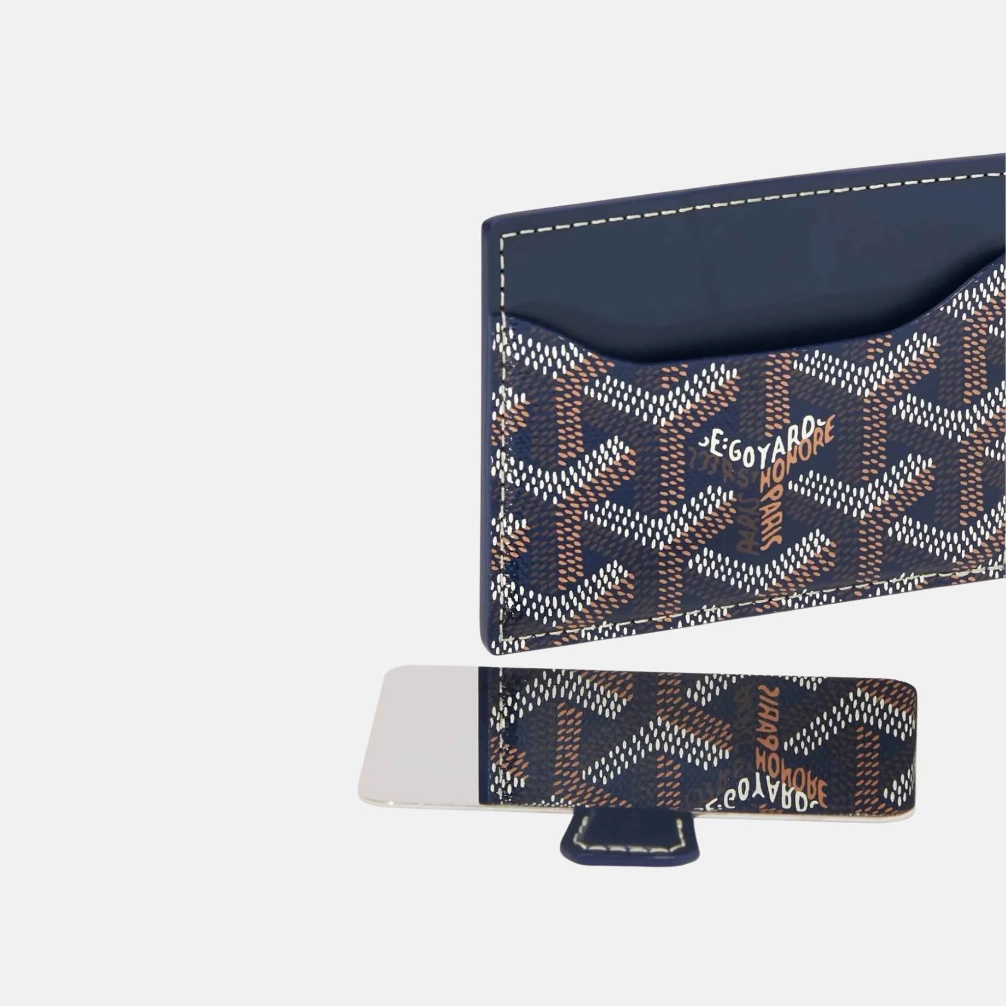Goyard Venus Bag Mirror, Navy Blue, Inside