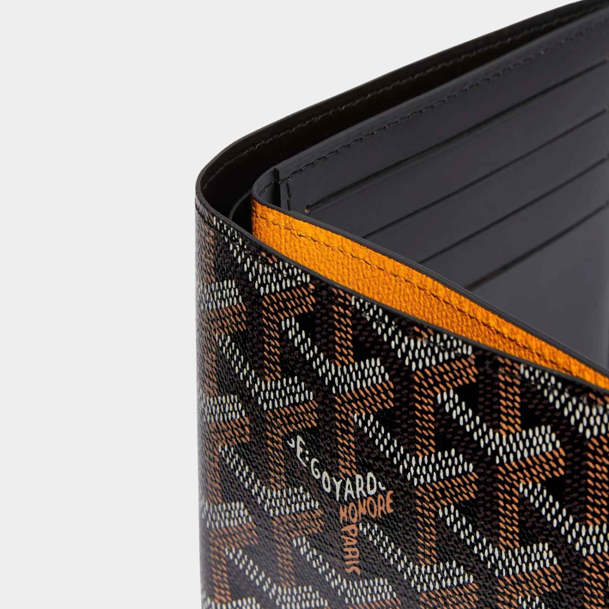 Goyard Victoire Wallet, Black, Closeup