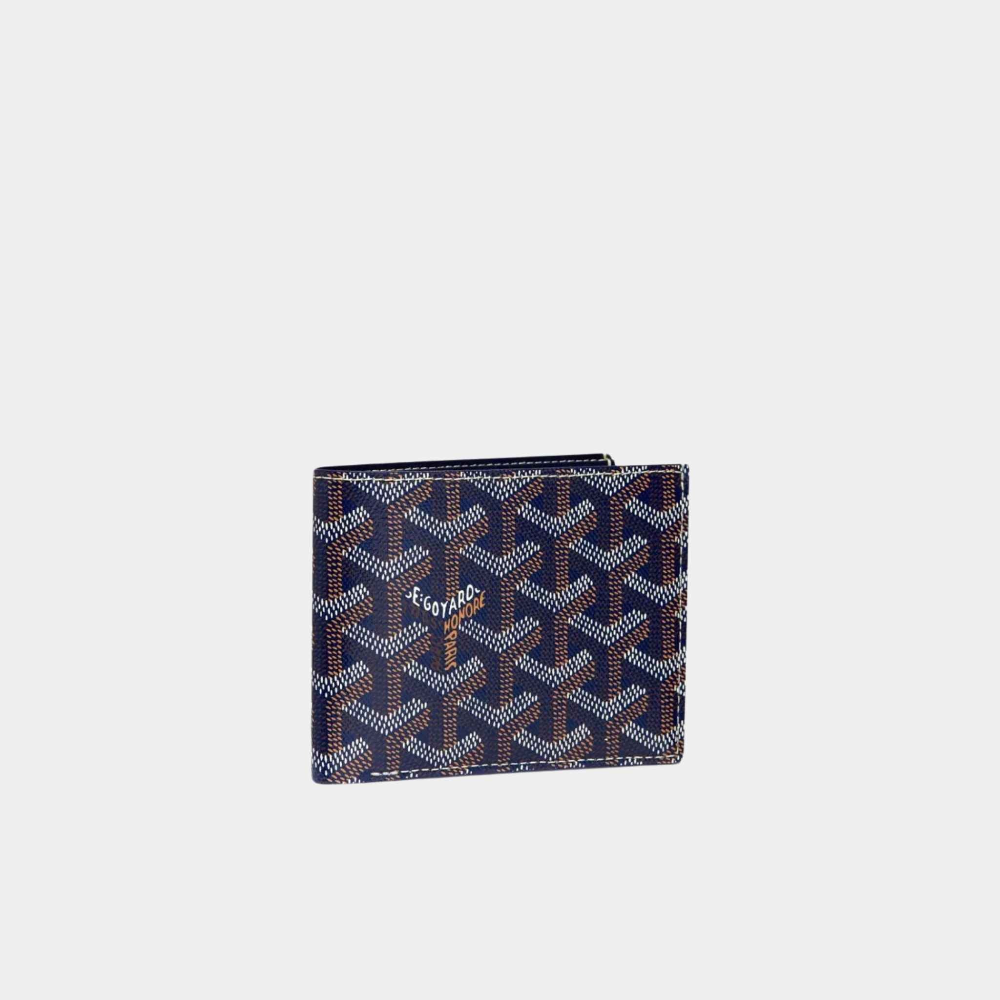 Goyard Victoire Wallet, Blue, Front