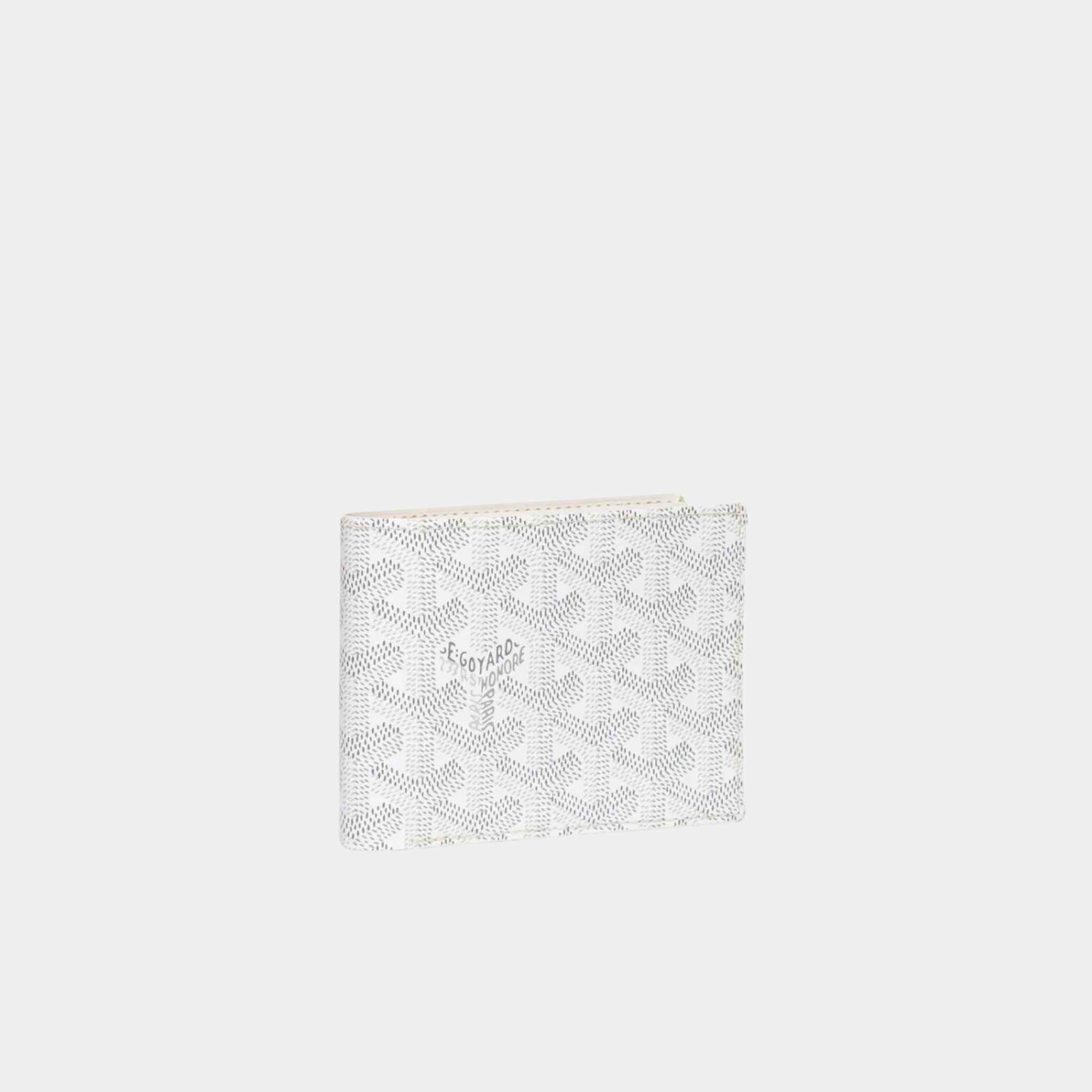 Goyard Victoire Wallet, White, Front