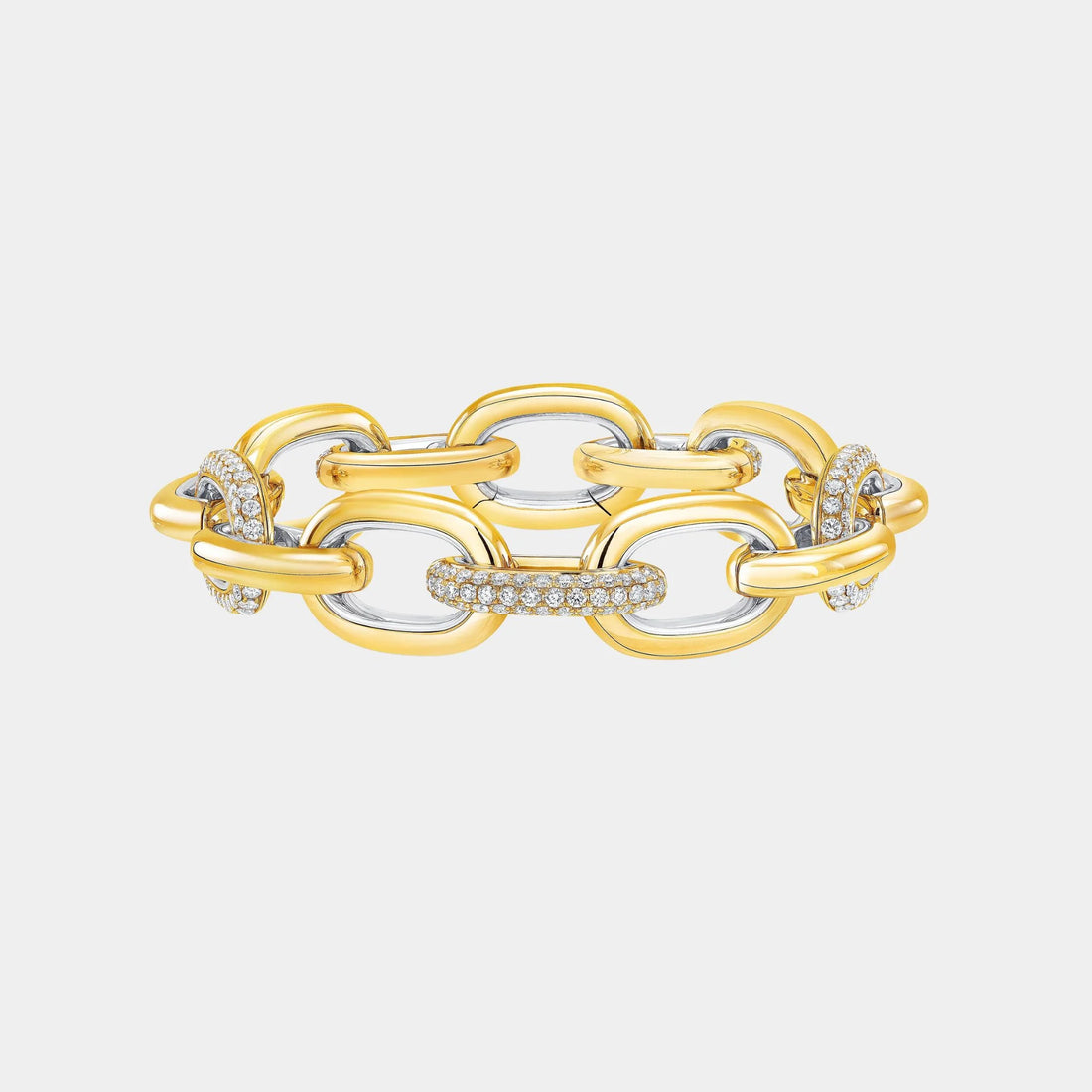 Graff Be Together Diamond Bracelet Yellow Gold, Front