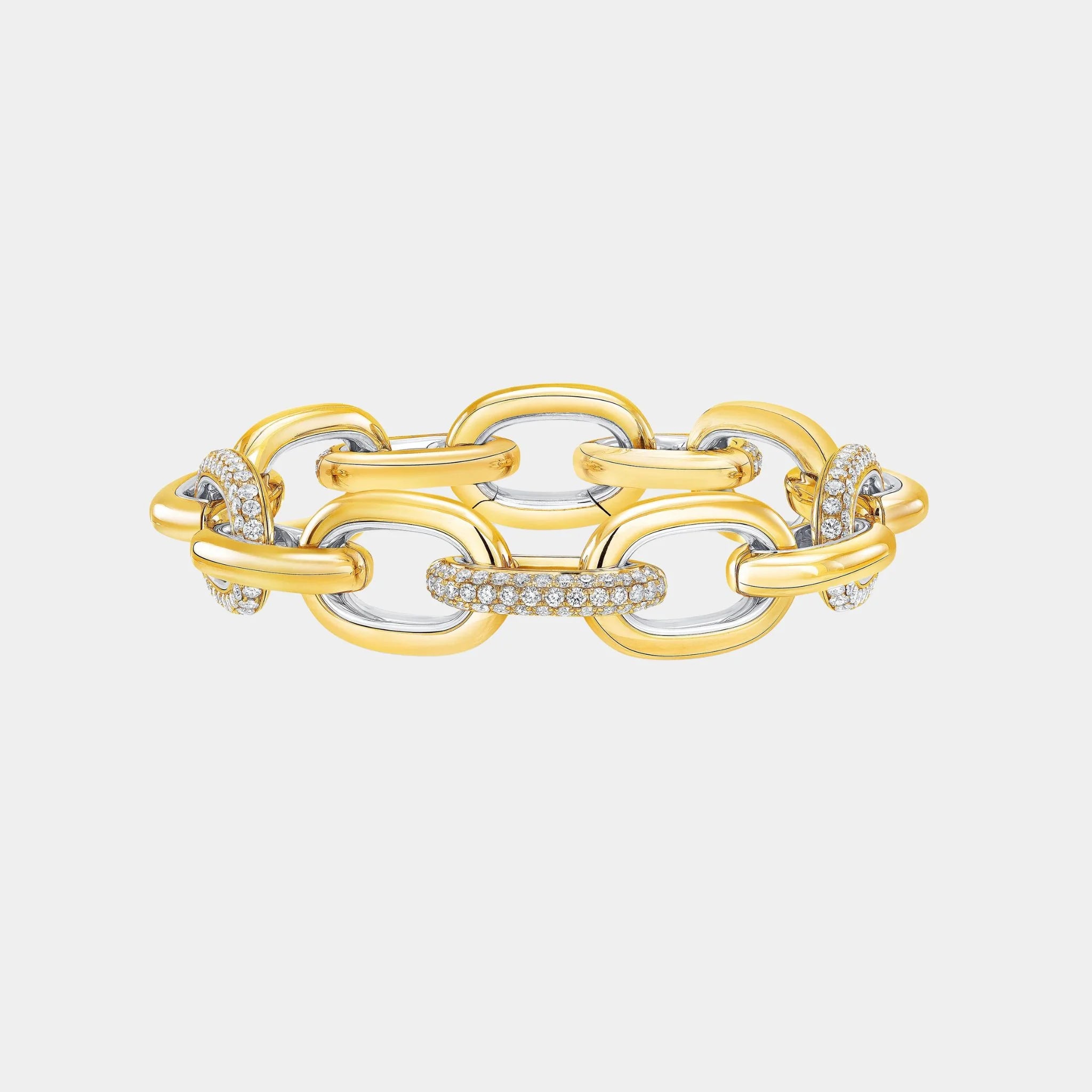 Graff Be Together Diamond Bracelet Yellow Gold, Front