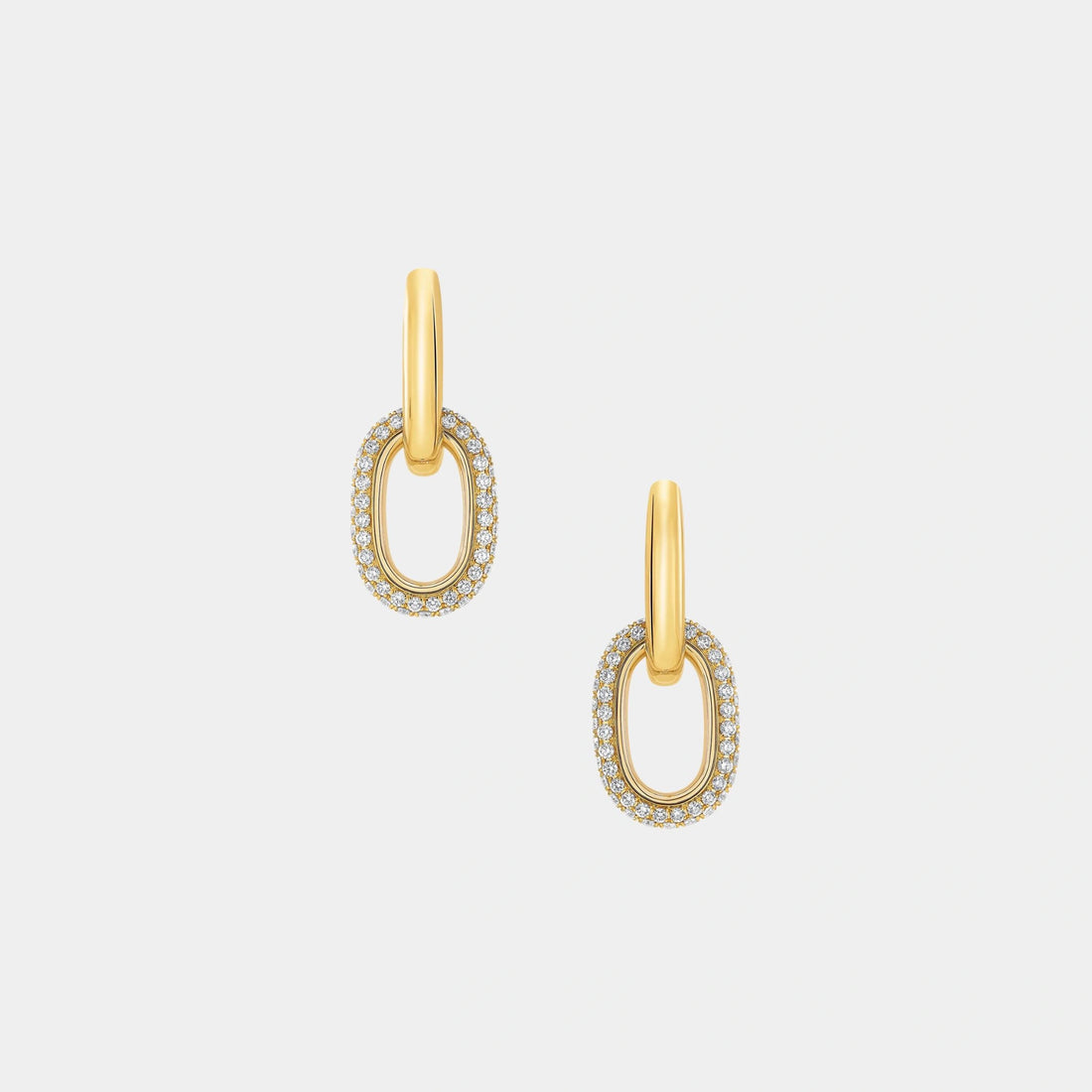 Graff Be Together Diamond Earrings Yellow Gold, Front