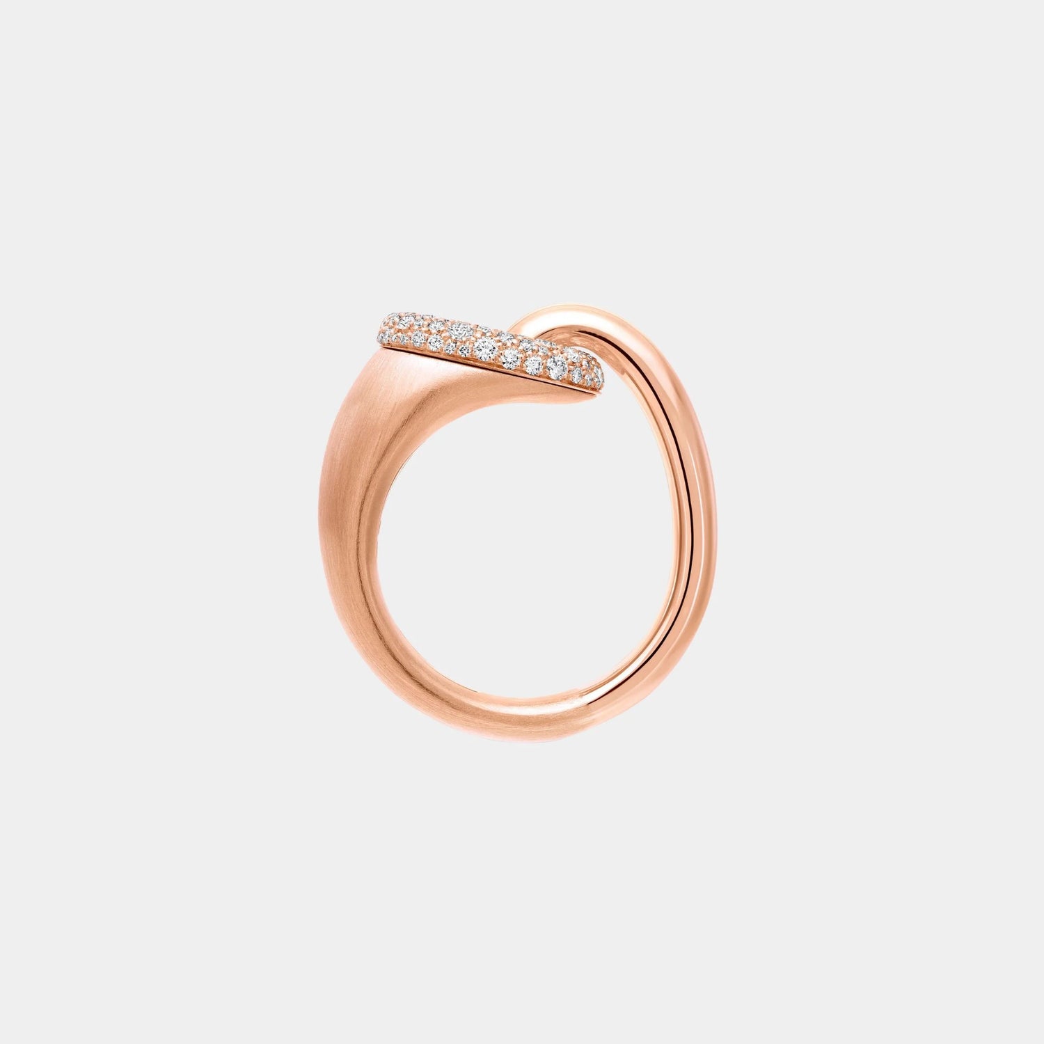 Graff Be Together Diamond Ring, Rose Gold, Front