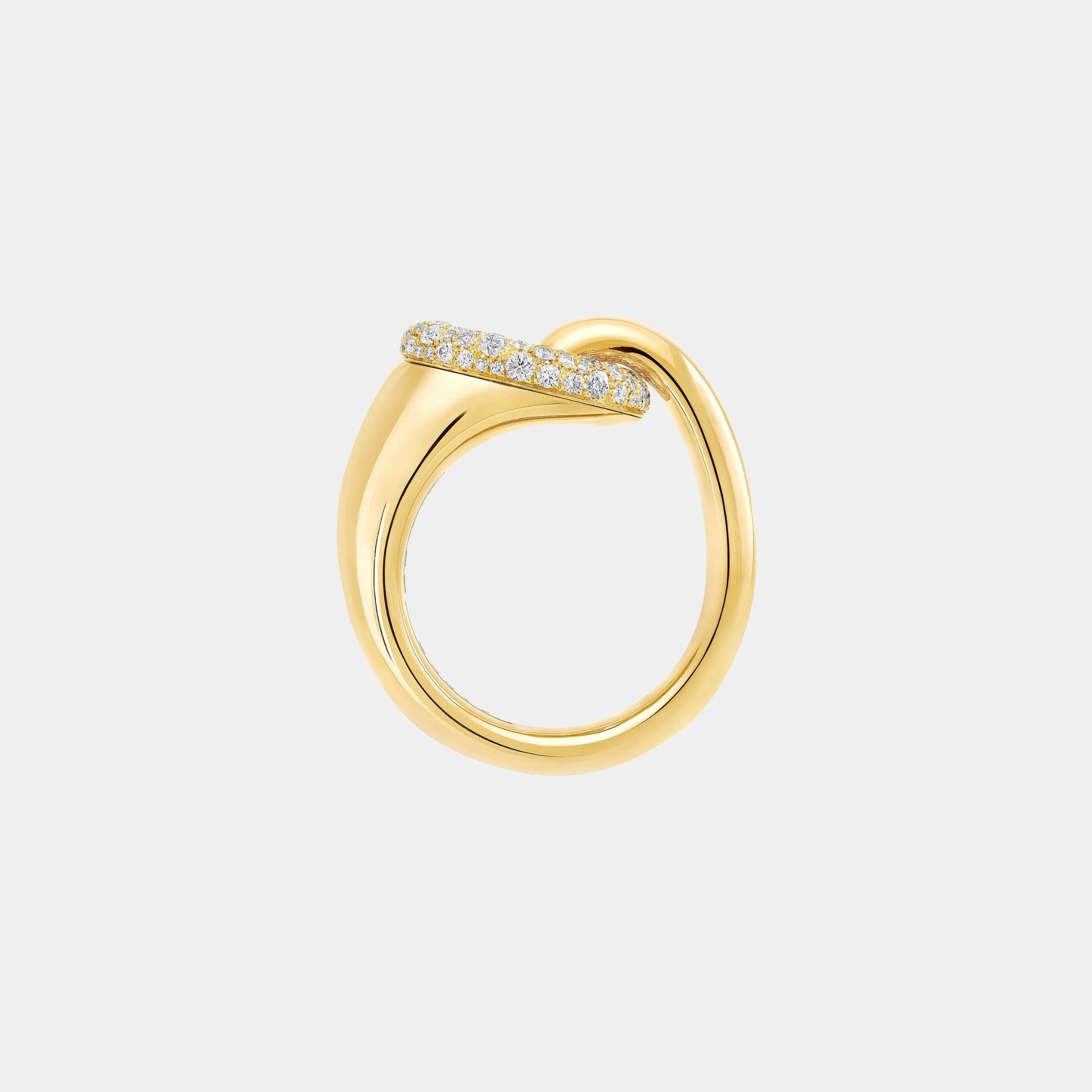 Graff Be Together Diamond Ring, Yellow Gold, Front
