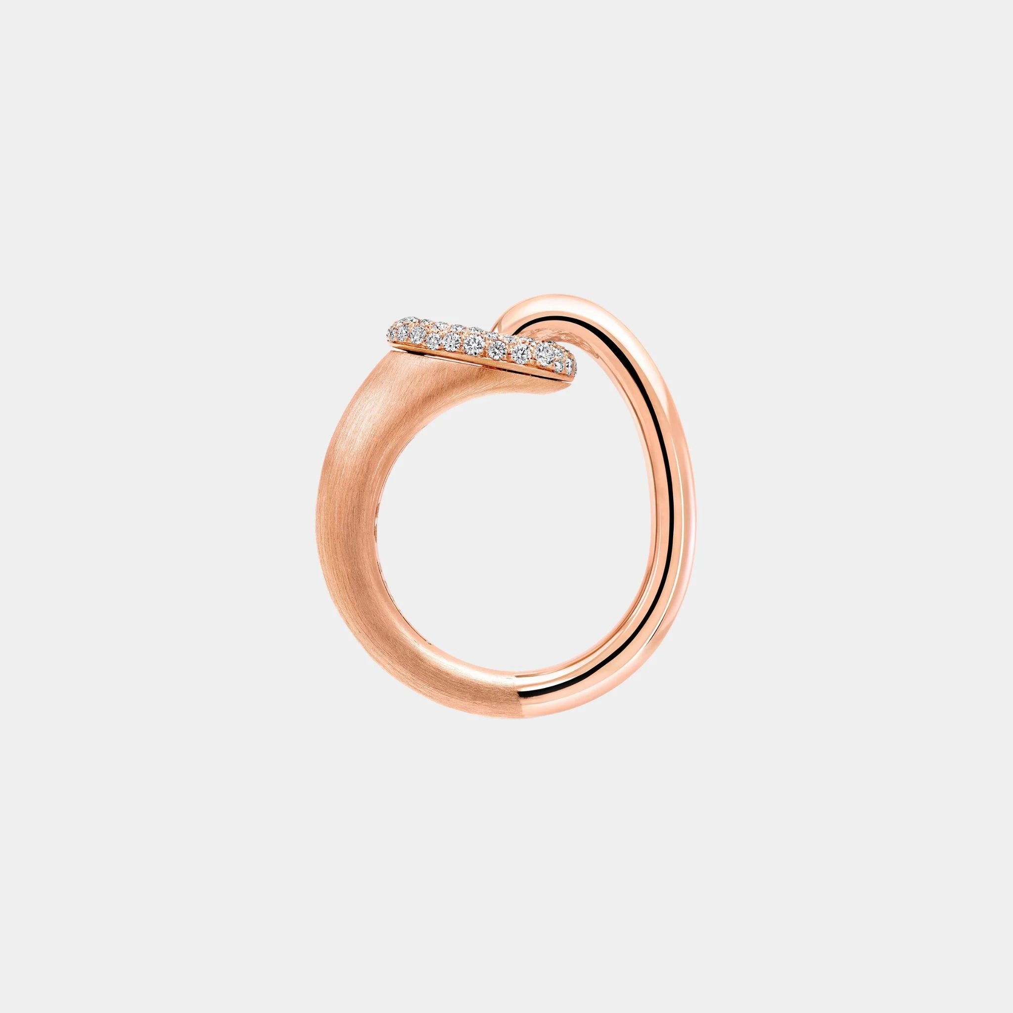 Graff Be Together Petite Diamond Ring, Rose Gold, Front