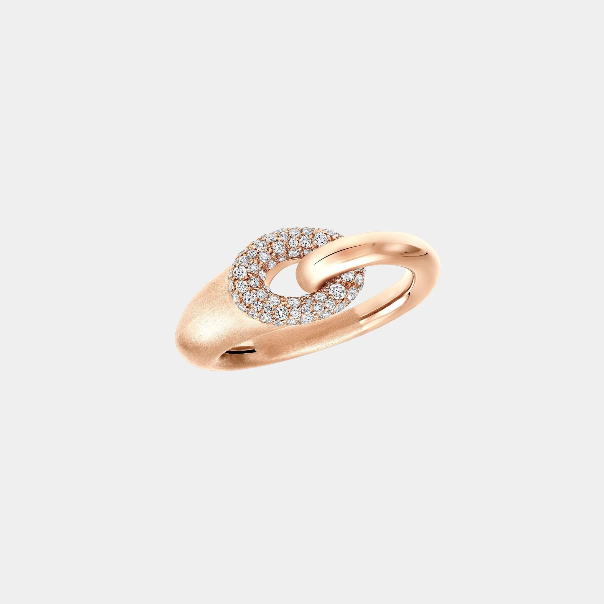 Graff Be Together Petite Diamond Ring, Rose Gold, Top