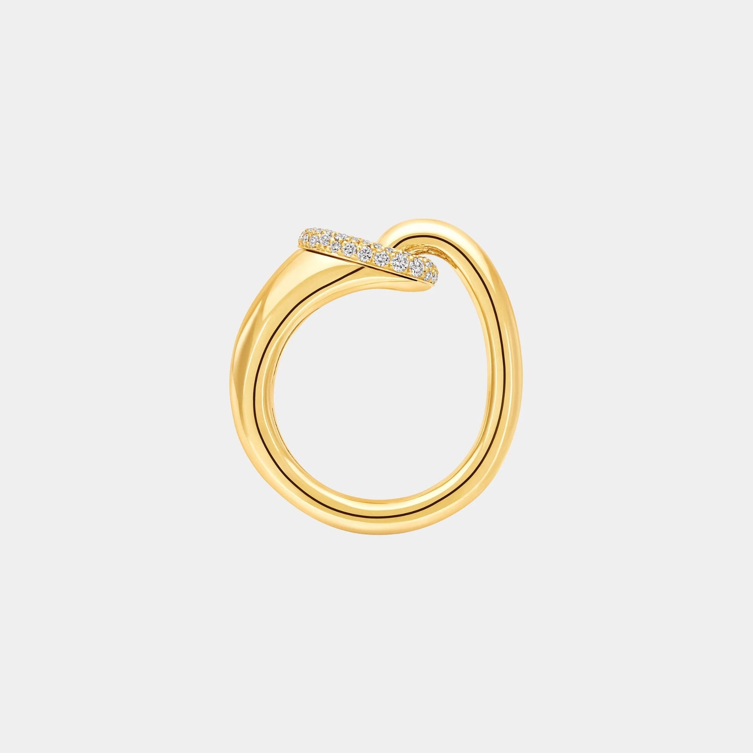 Graff Be Together Petite Diamond Ring, Yellow Gold, Front
