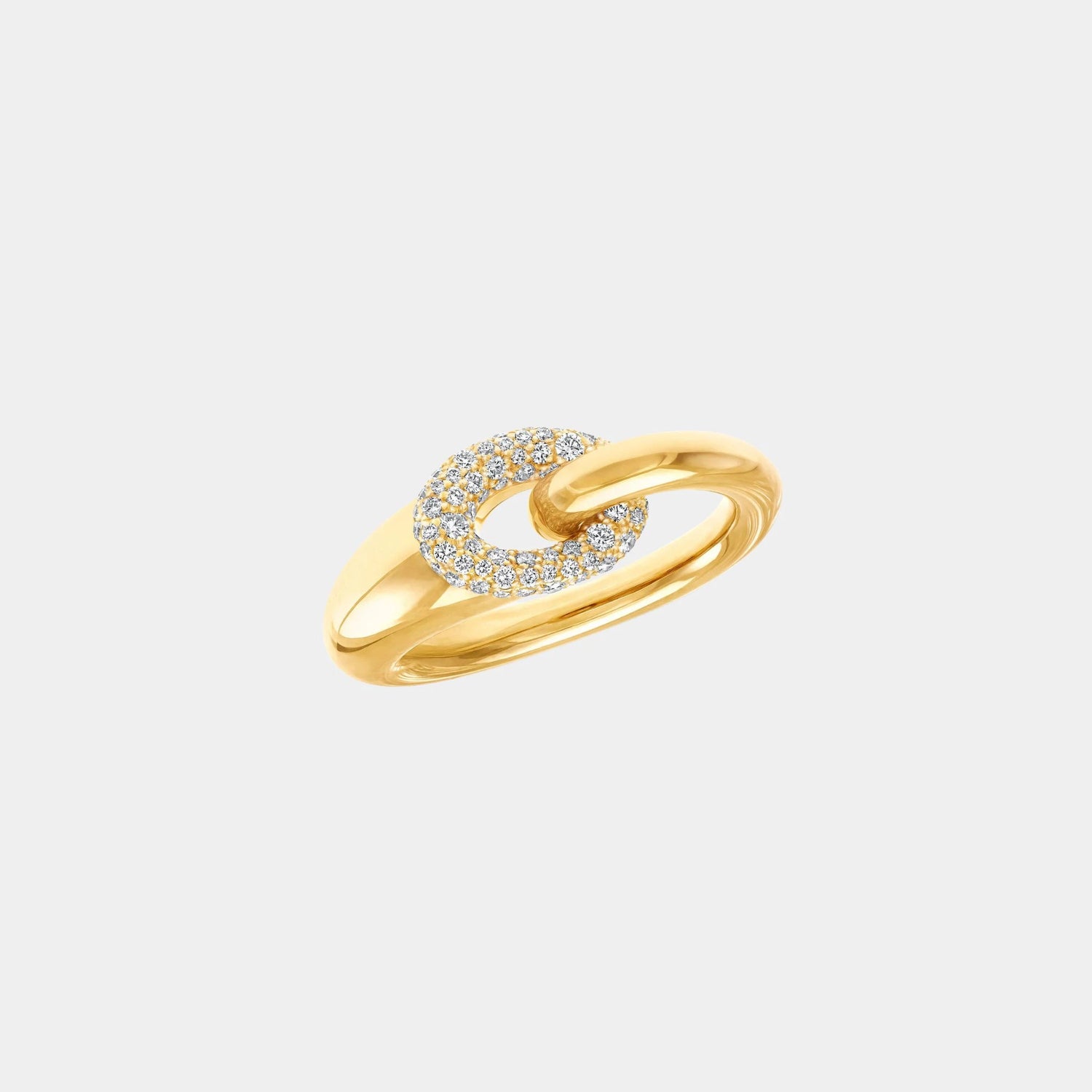 Graff Be Together Petite Diamond Ring, Yellow Gold, Top