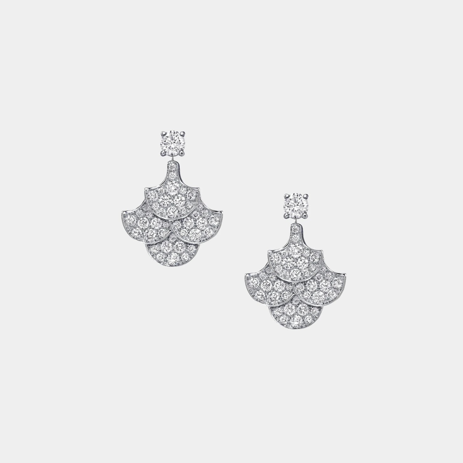 Graff Icon Diamond Earrings, White Gold, Front
