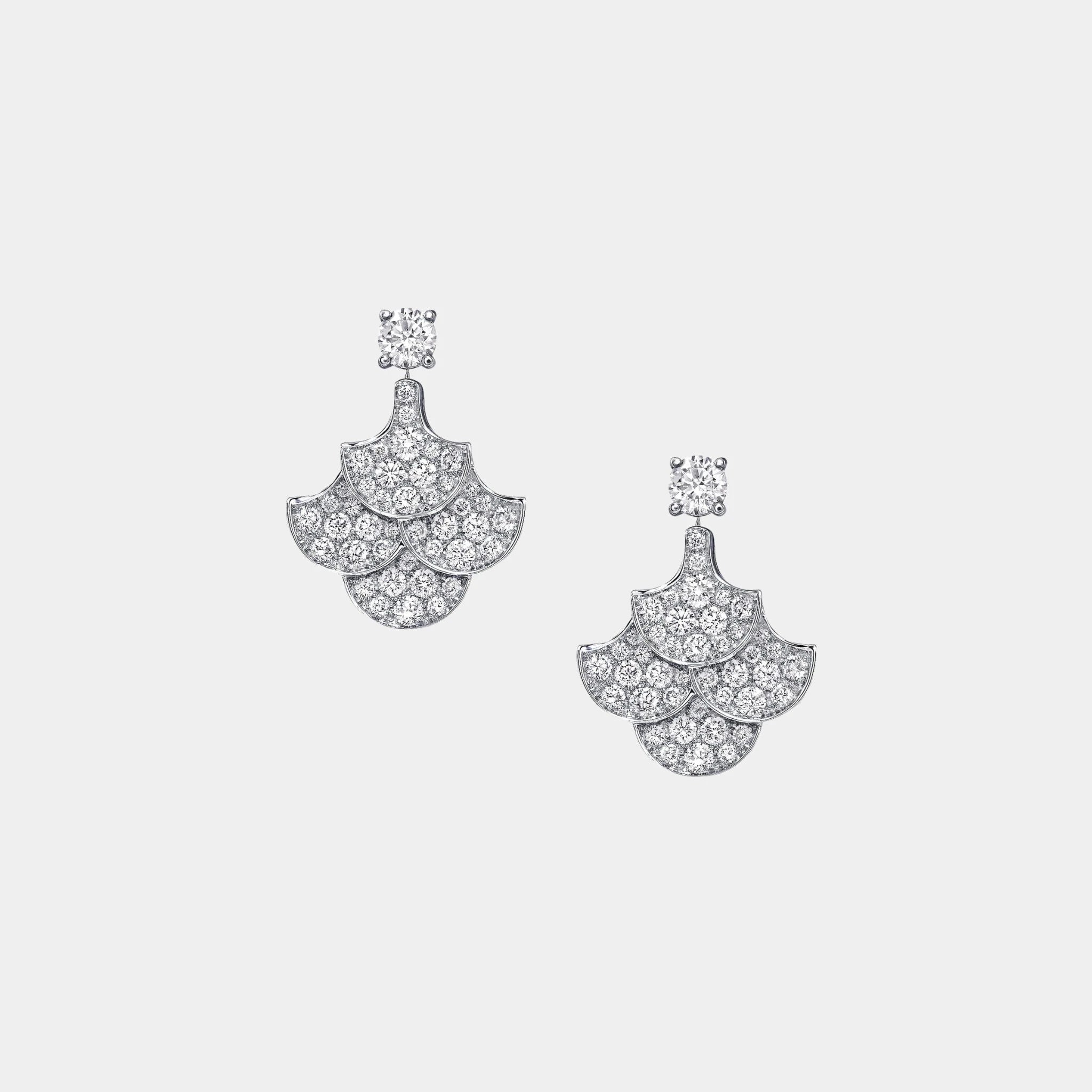 Graff Icon Diamond Earrings, White Gold, Front