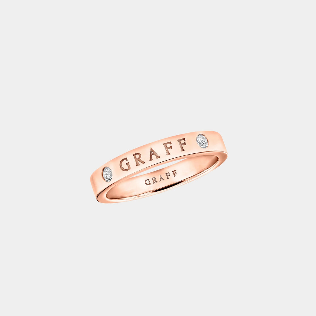 Graff Logo Diamond Band Rose Gold, Top