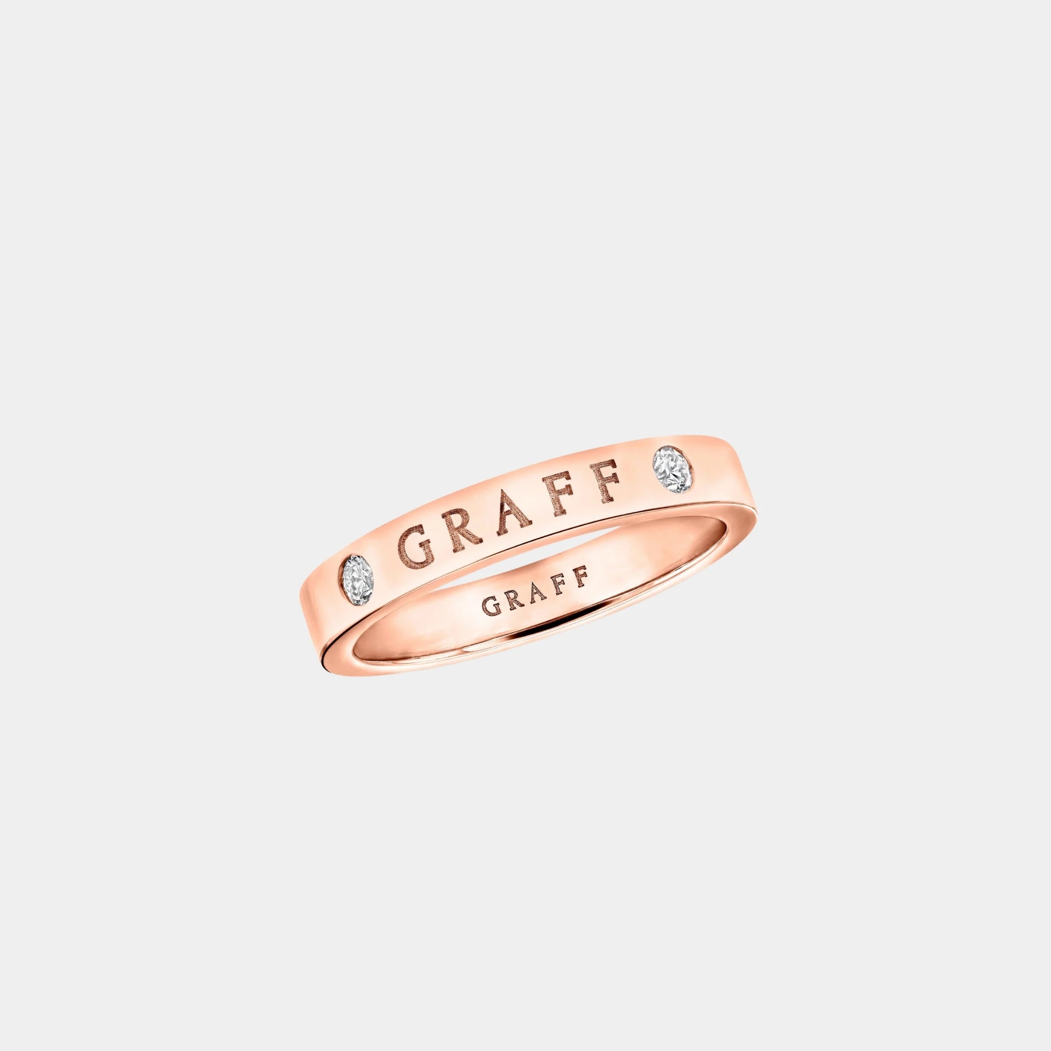 Graff Logo Diamond Band Rose Gold, Top