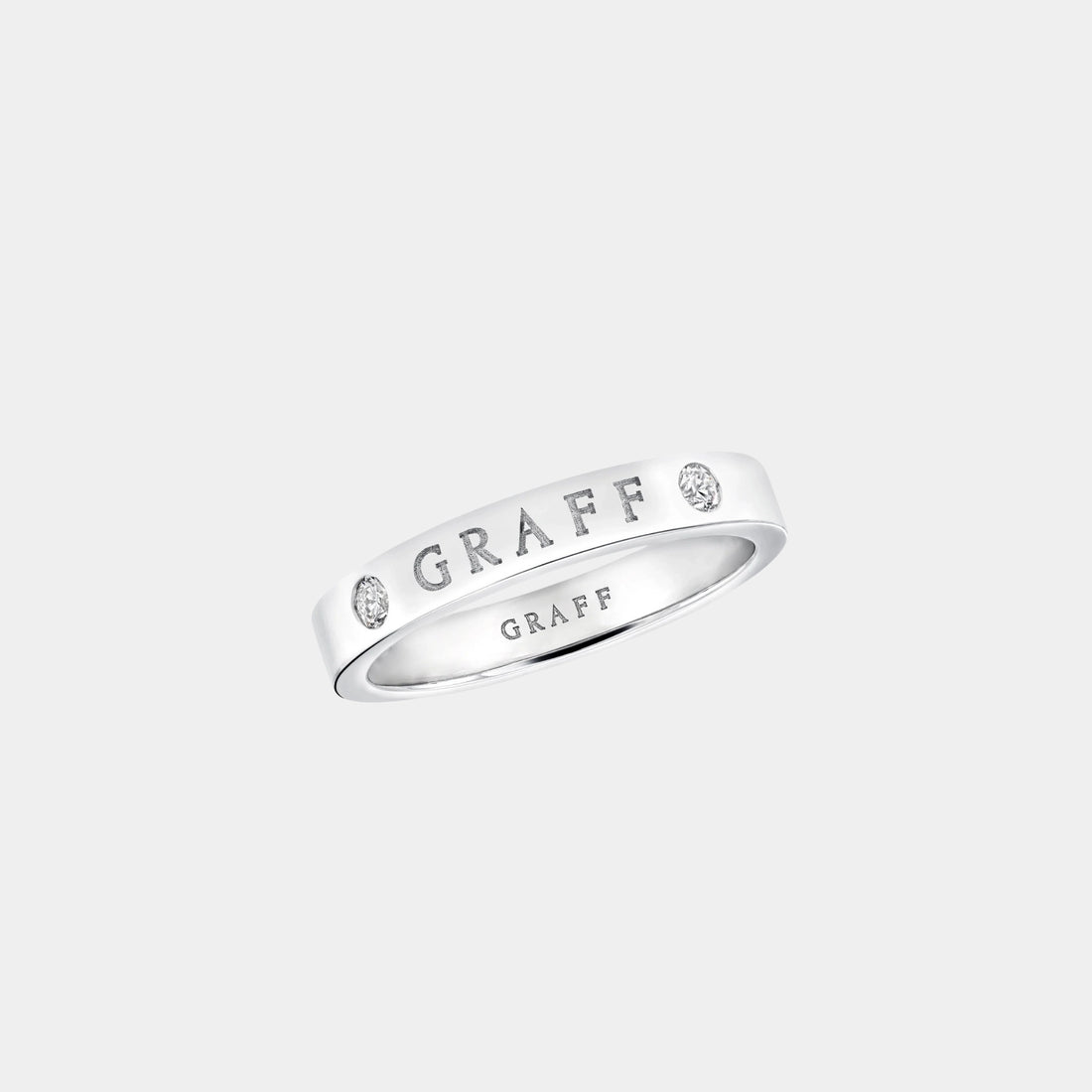 Graff Logo Diamond Band White Gold, Top