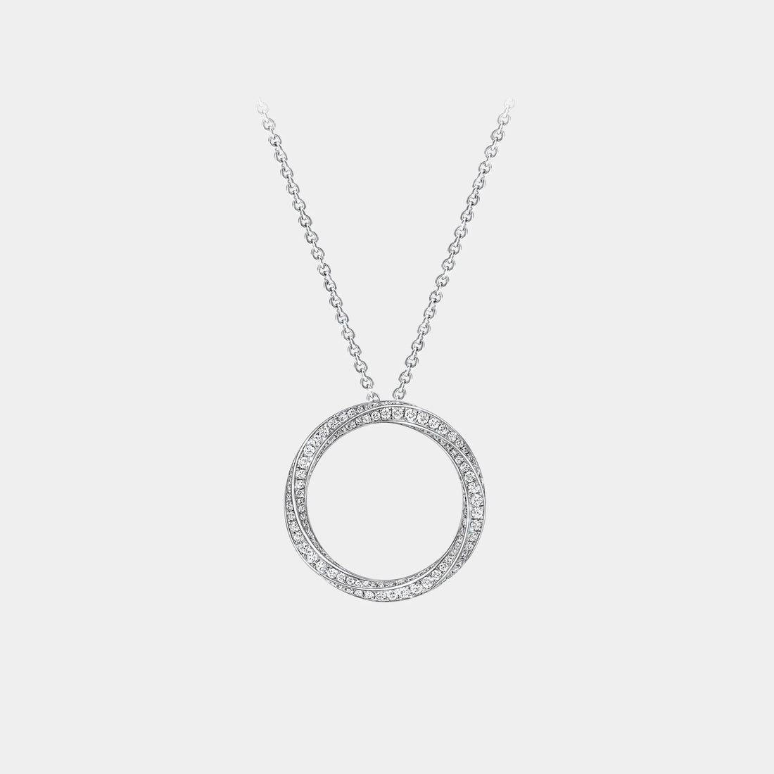 Graff Medium Spiral Pavé Diamond Pendant, Front