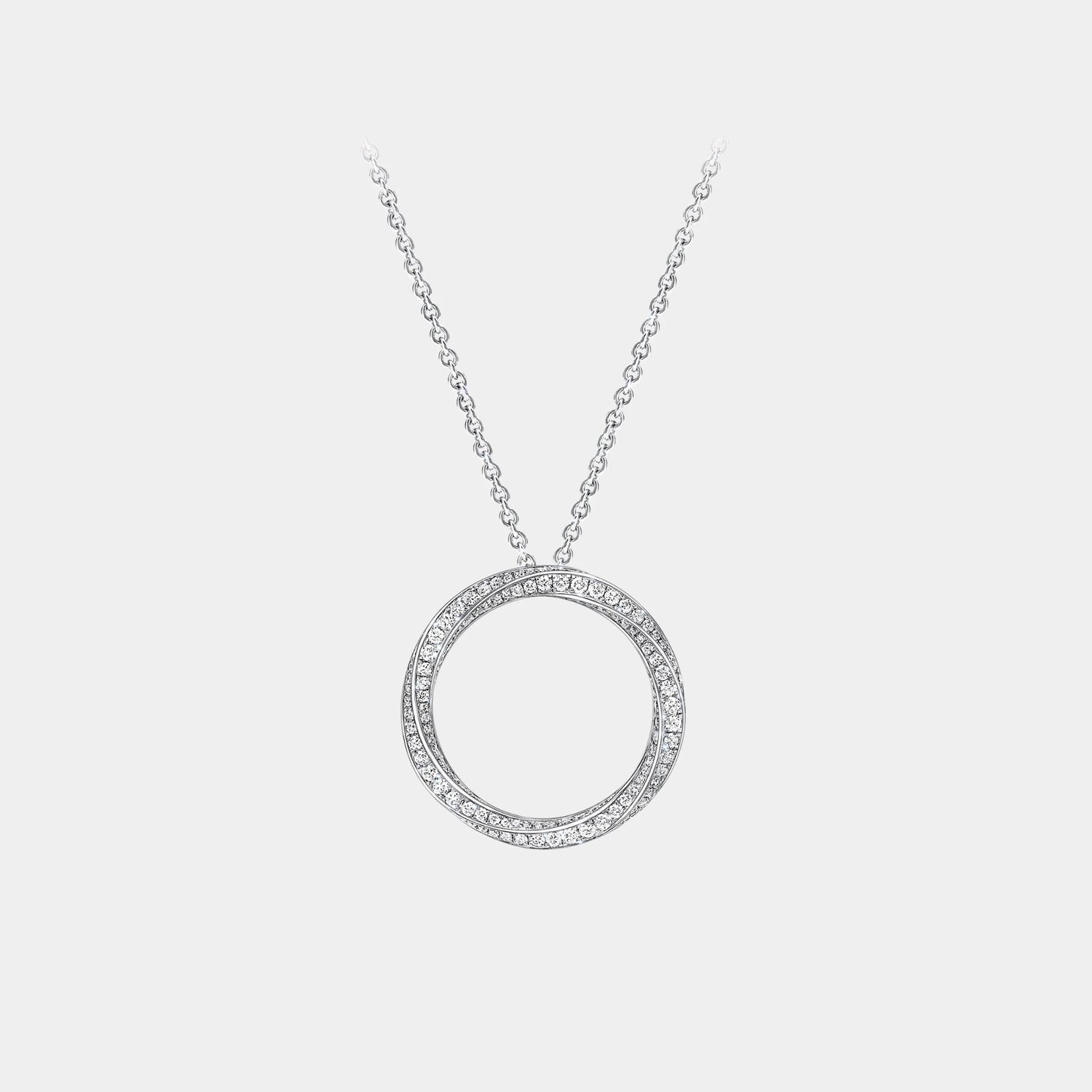 Graff Medium Spiral Pavé Diamond Pendant, Front