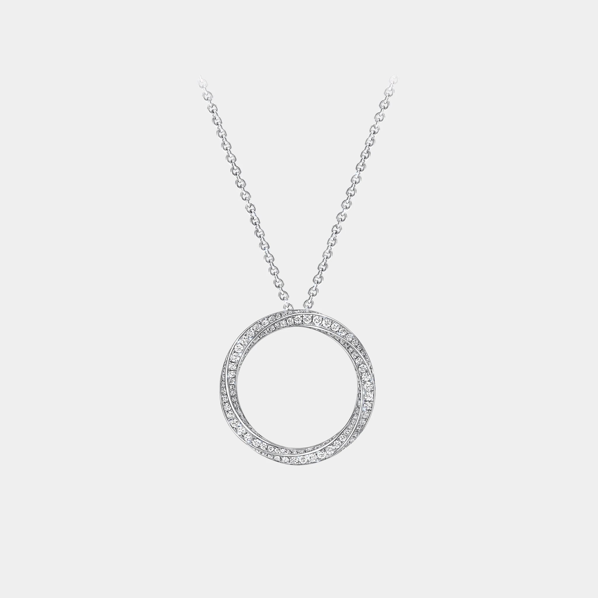 Graff Medium Spiral Pavé Diamond Pendant, Front