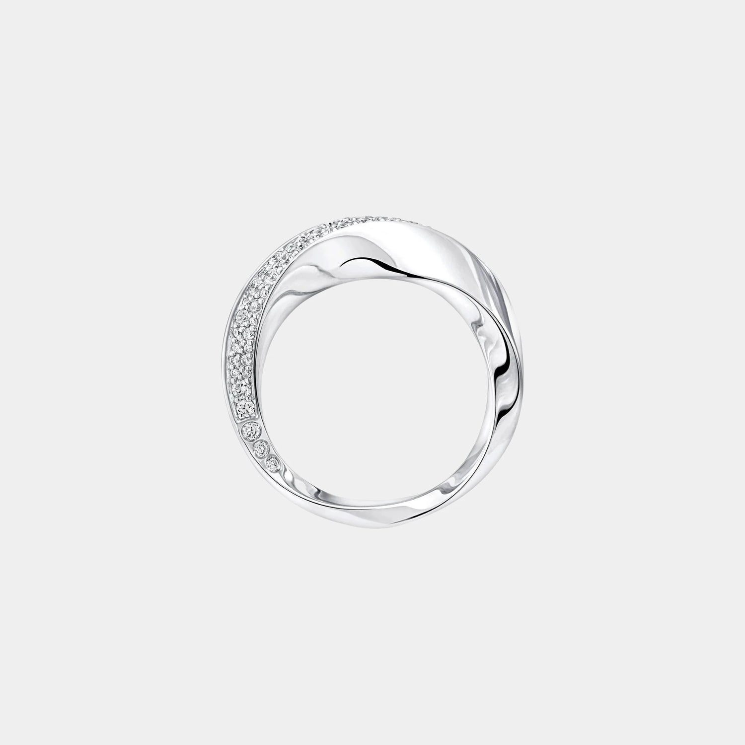 Graff Spiral Diamond Ring White Gold, Front