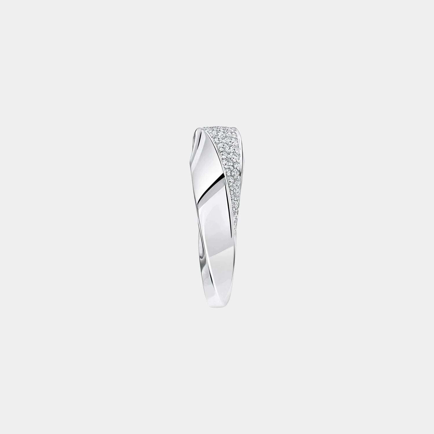 Graff Spiral Diamond Ring White Gold, Side