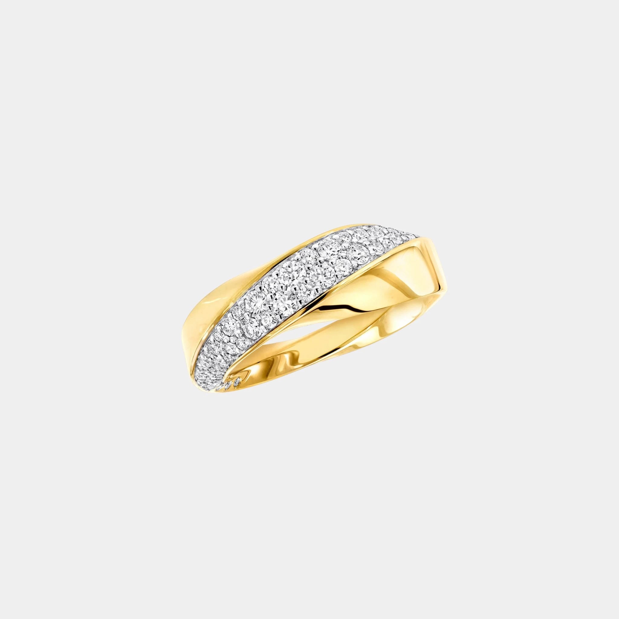 Graff Spiral Diamond Ring Yellow Gold, Top