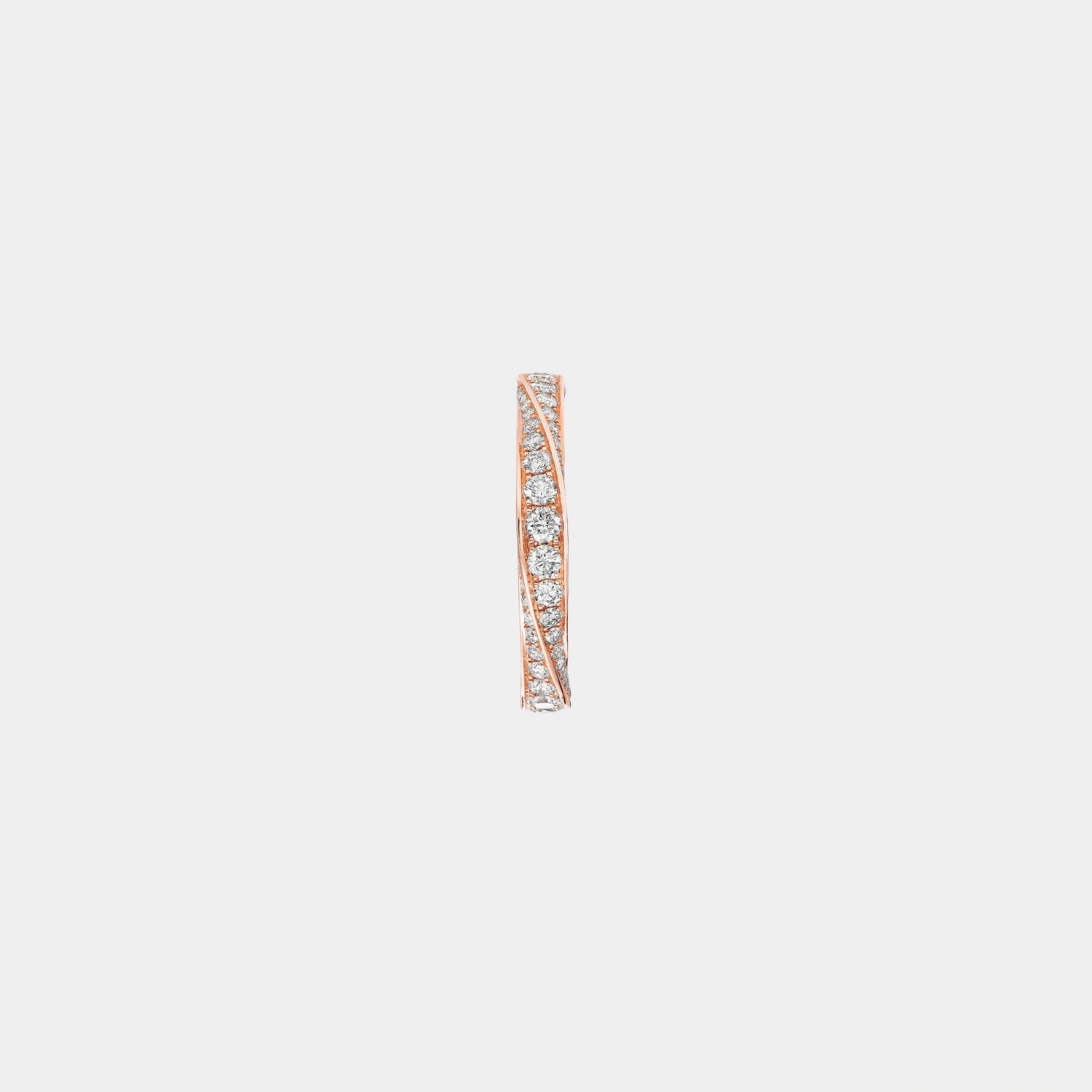 Graff Spiral Pavé Diamond Band Rose Gold 3.5MM, Side