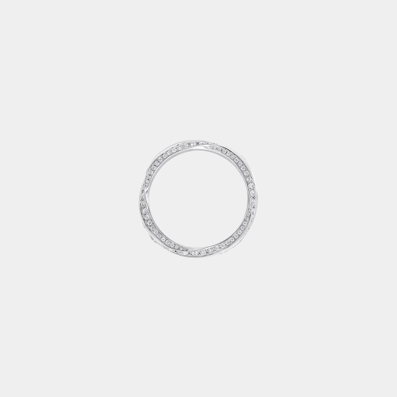 Graff Spiral Pavé Diamond Band White Gold 5MM, Front