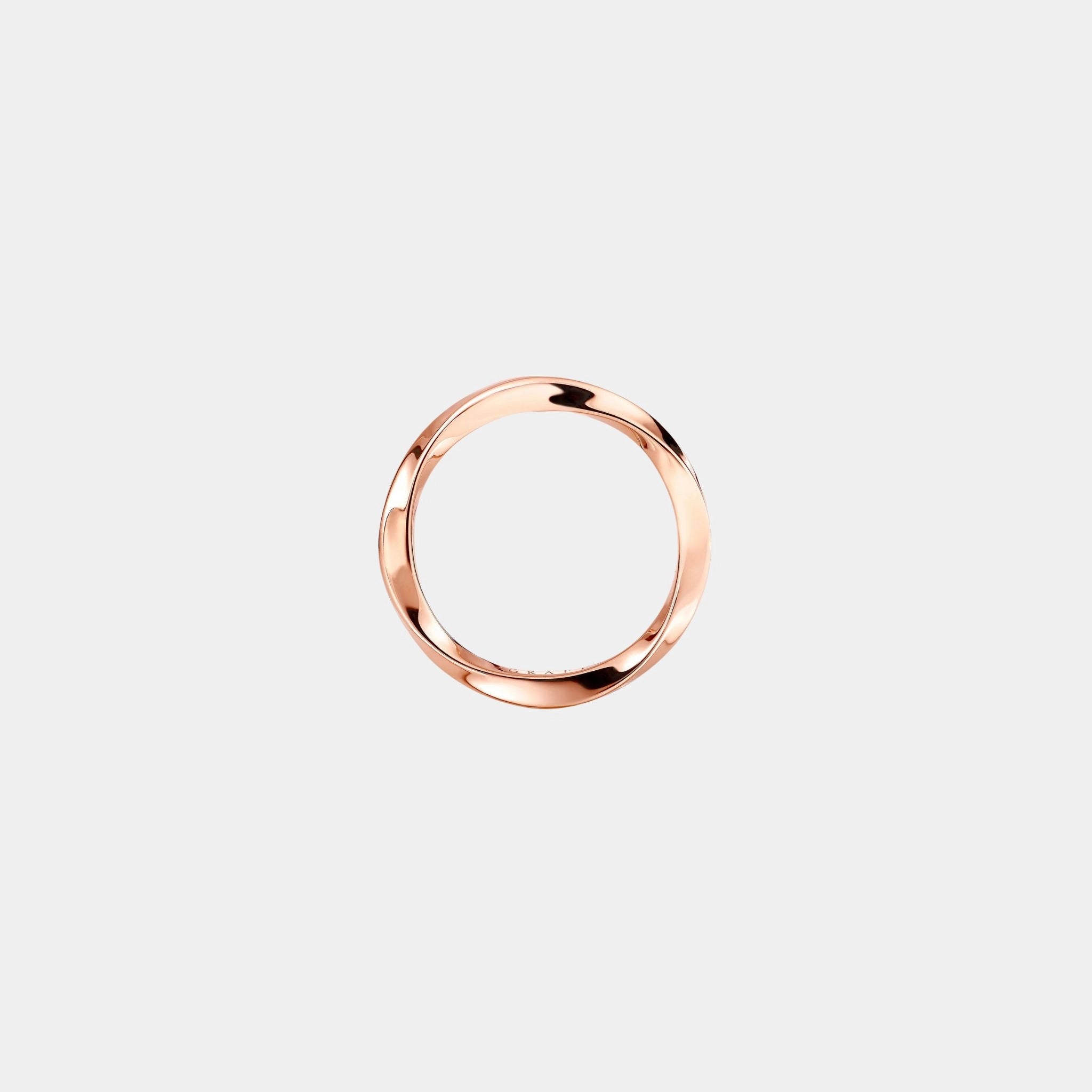 Graff Spiral Rose Gold Band 2.2MM, Front