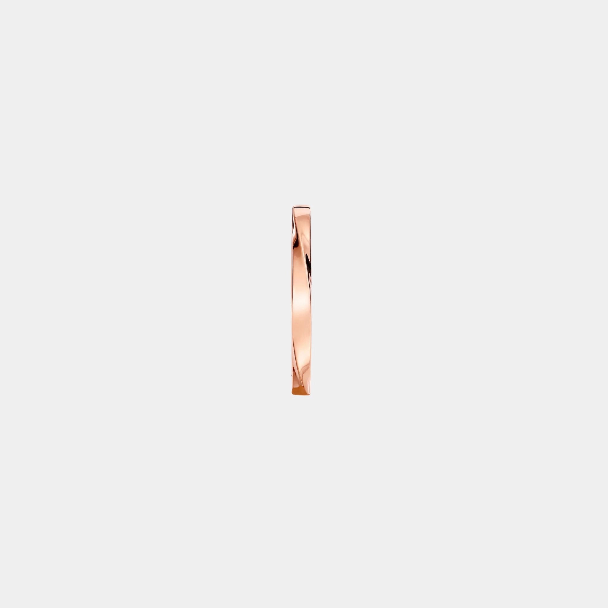 Graff Spiral Rose Gold Band 2.2MM, Side