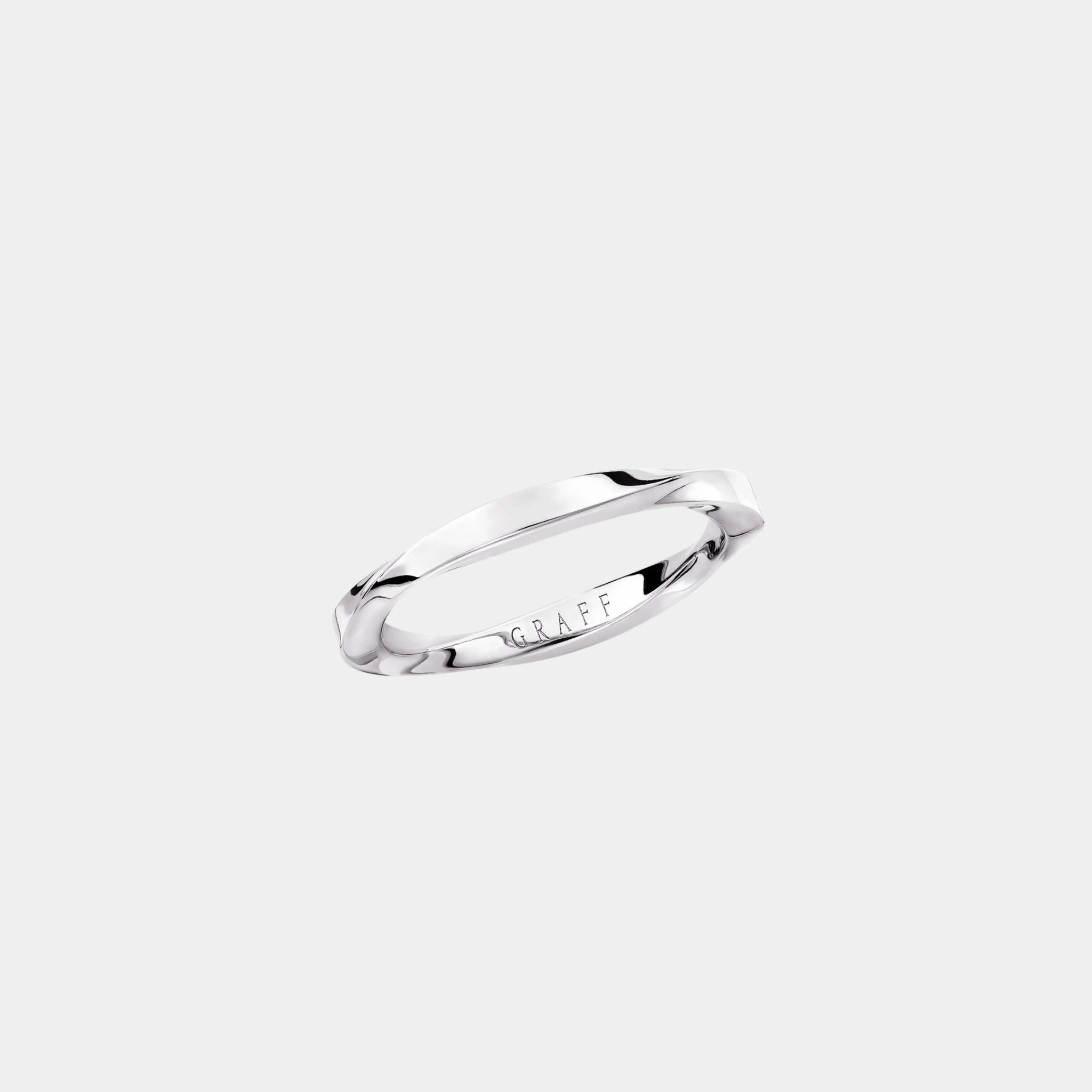 Graff Spiral White Gold Band 2.2MM, Top