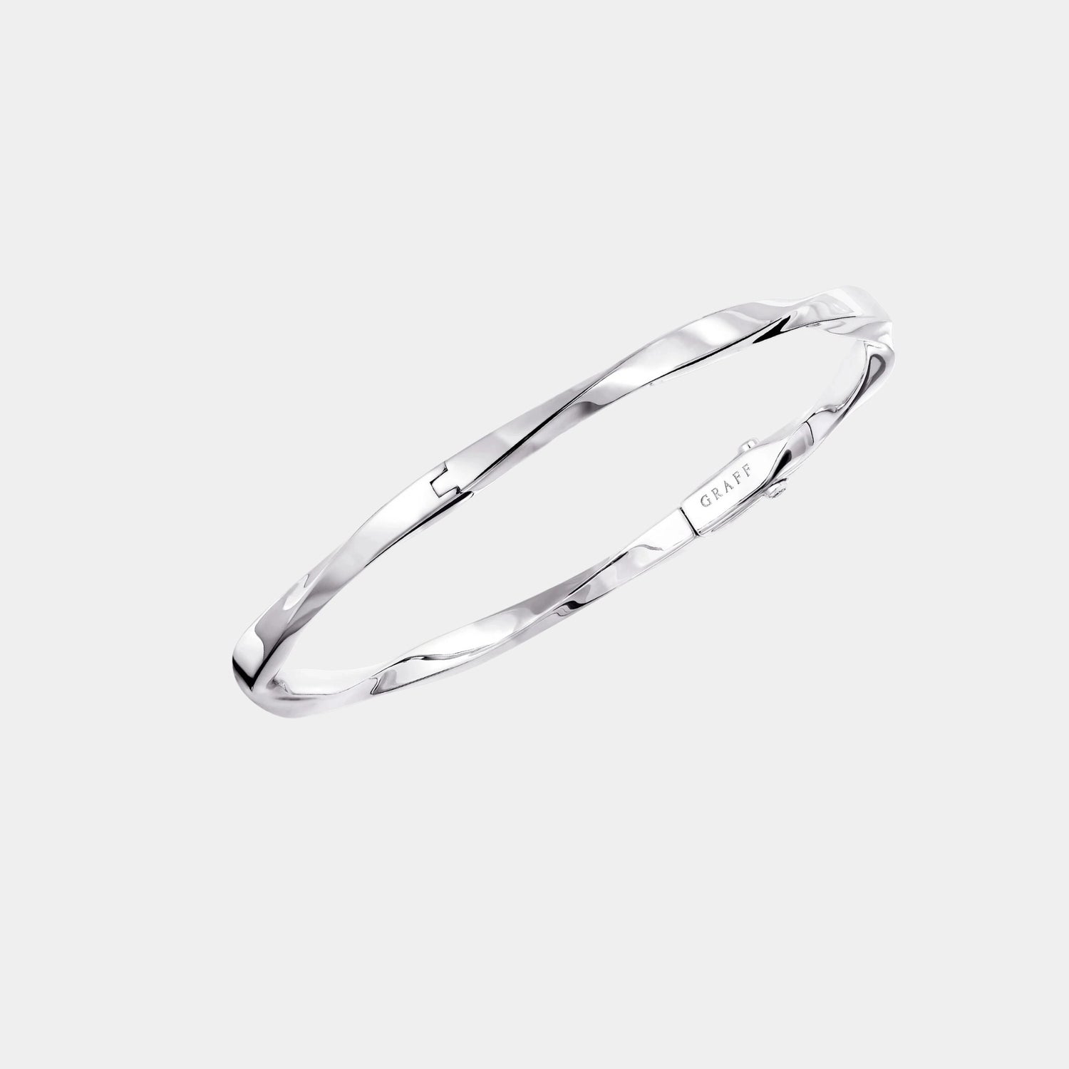 Graff Spiral White Gold Bangle, Front
