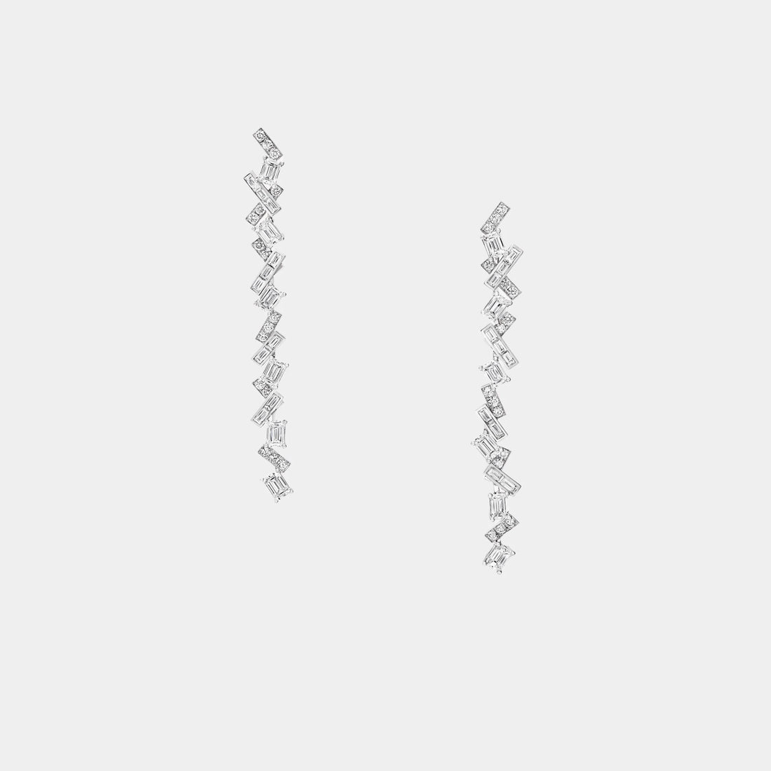 Graff Threads Diamond Drop Earrings, White Gold