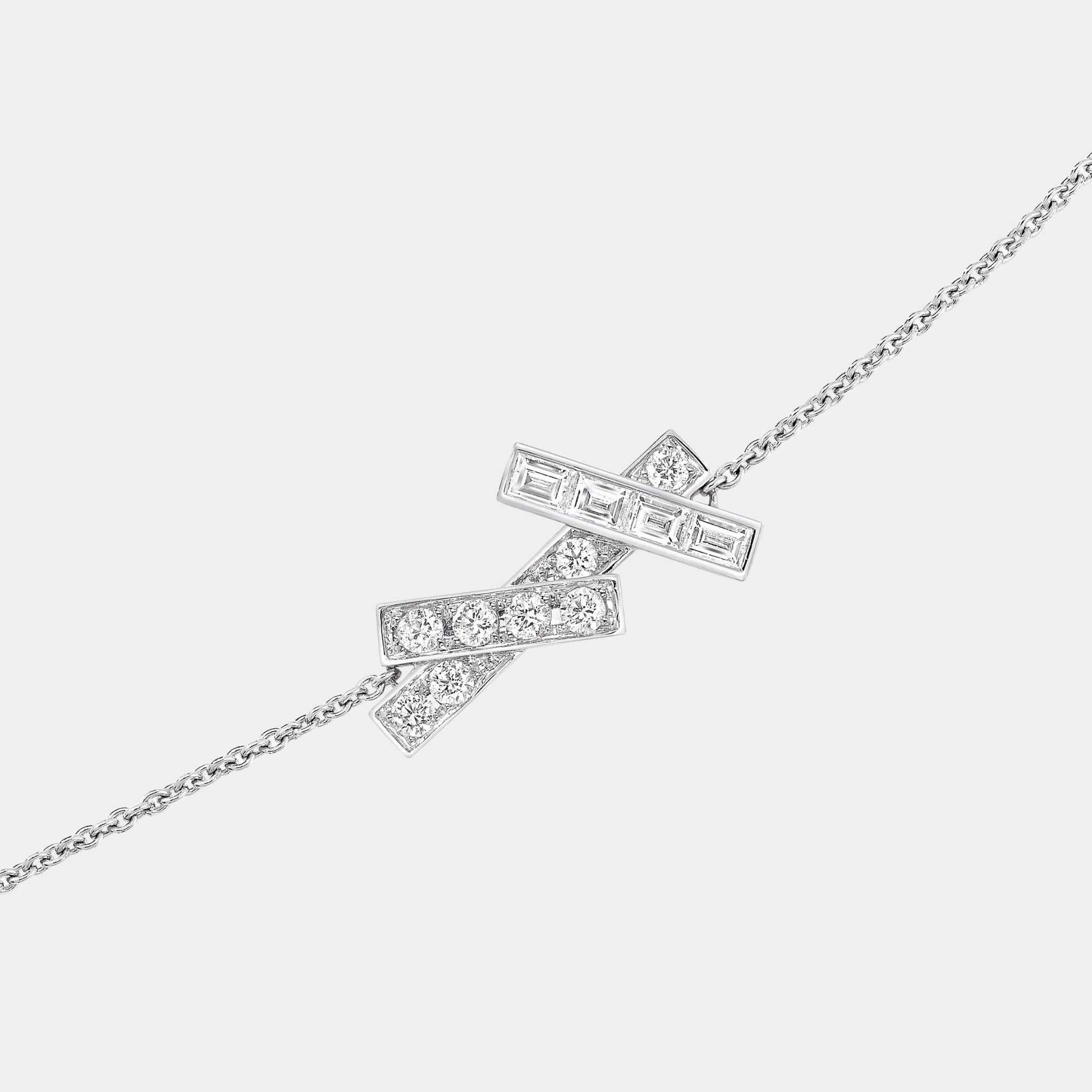 Graff Threads Diamond Mini Bracelet, White Gold, Pendant