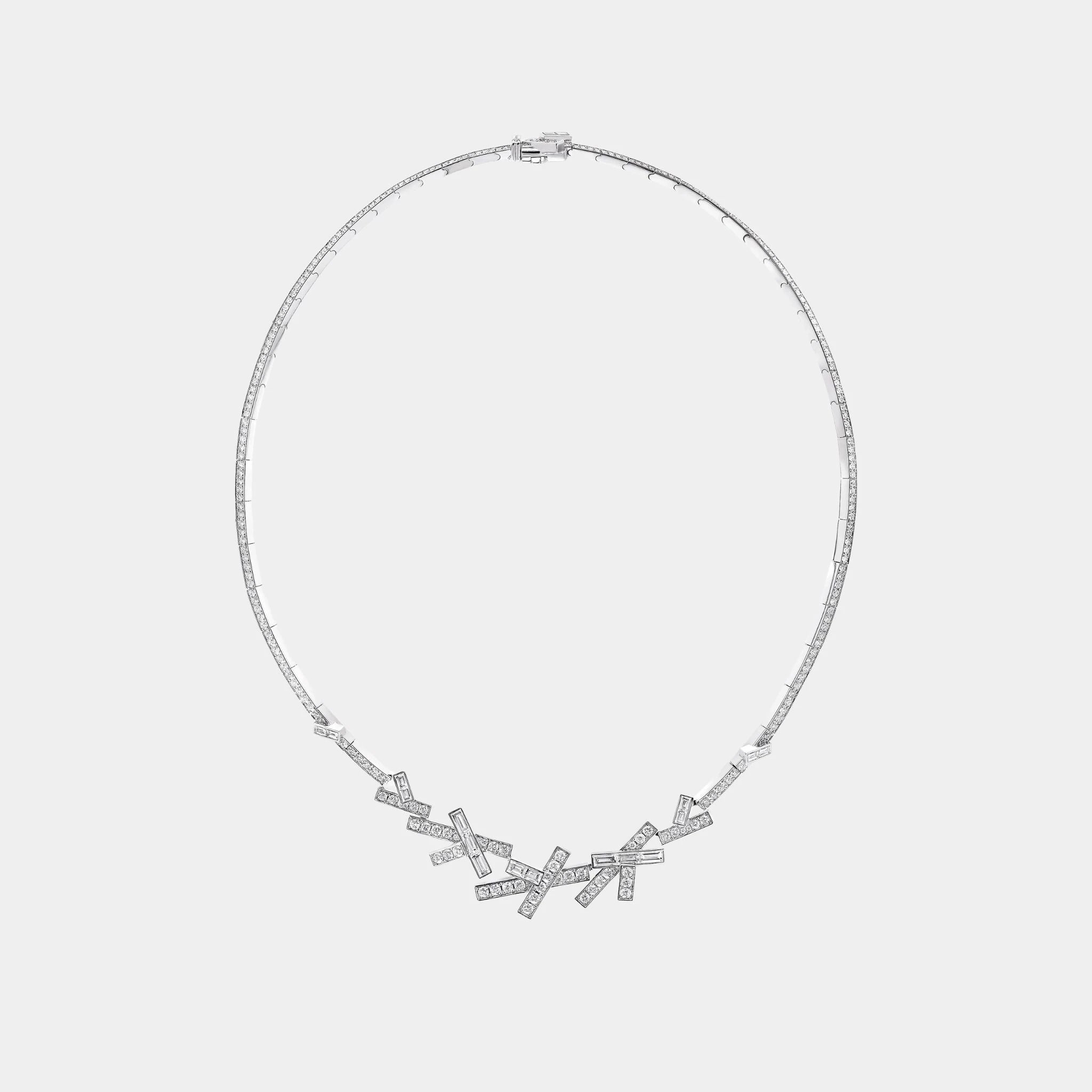 Graff Threads Diamond Necklace, White Gold, Front