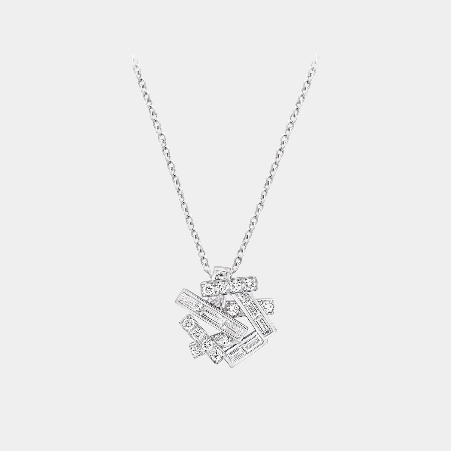 Graff Threads Diamond Pendant, White Gold, Front