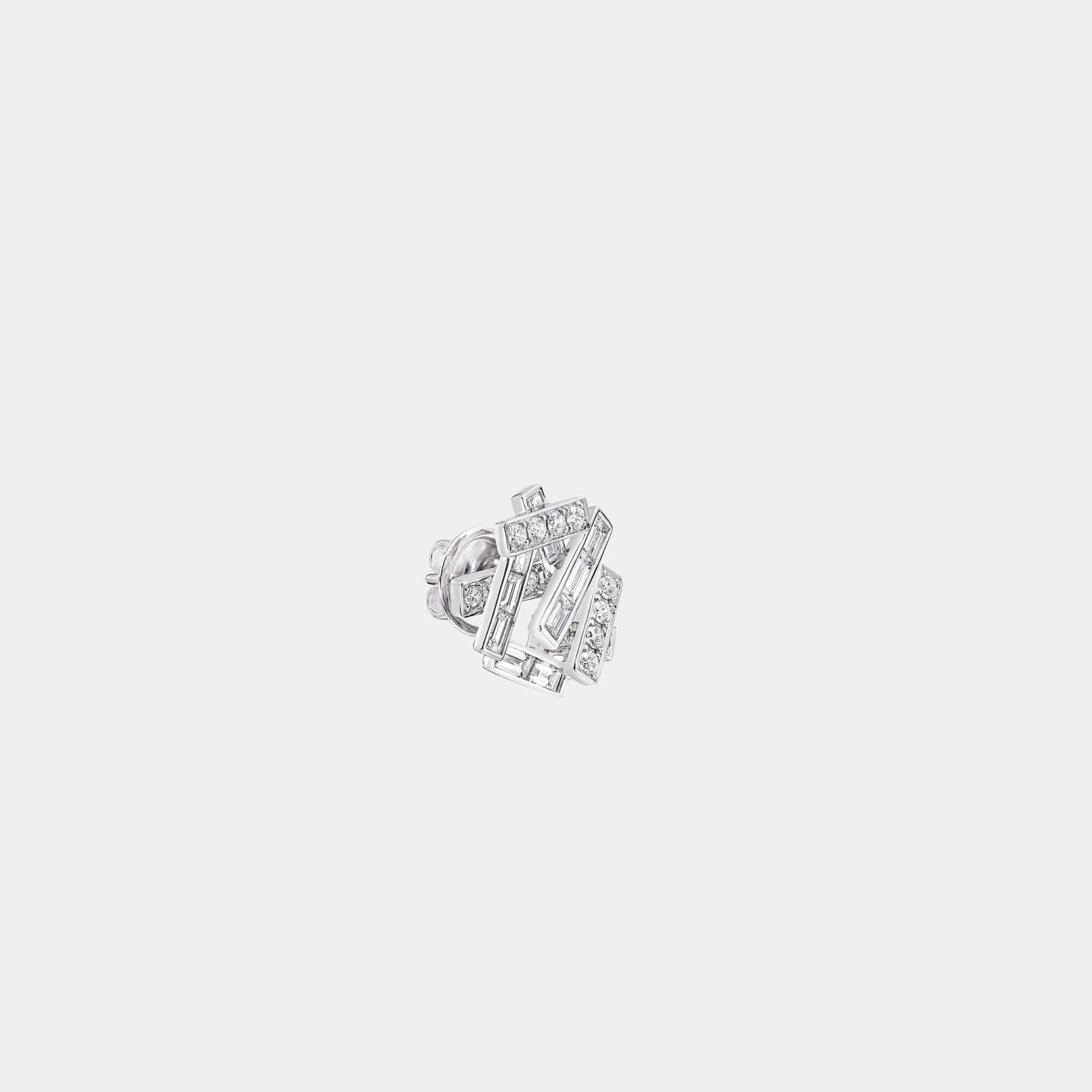 Graff Threads Diamond Stud Earrings, White Gold, Side