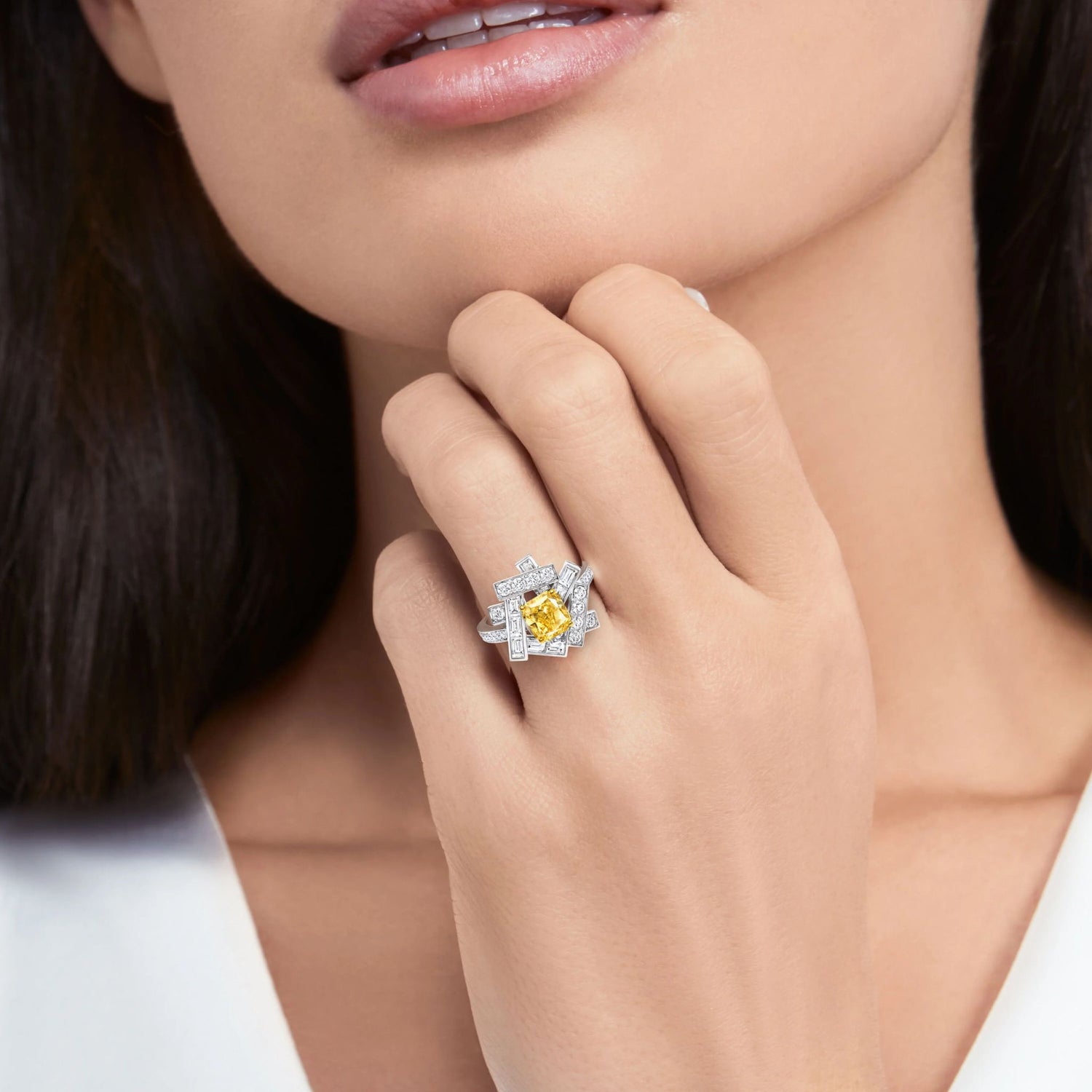Graff Threads Yellow and White Diamond Ring, White Gold, Yellow Gold, Model