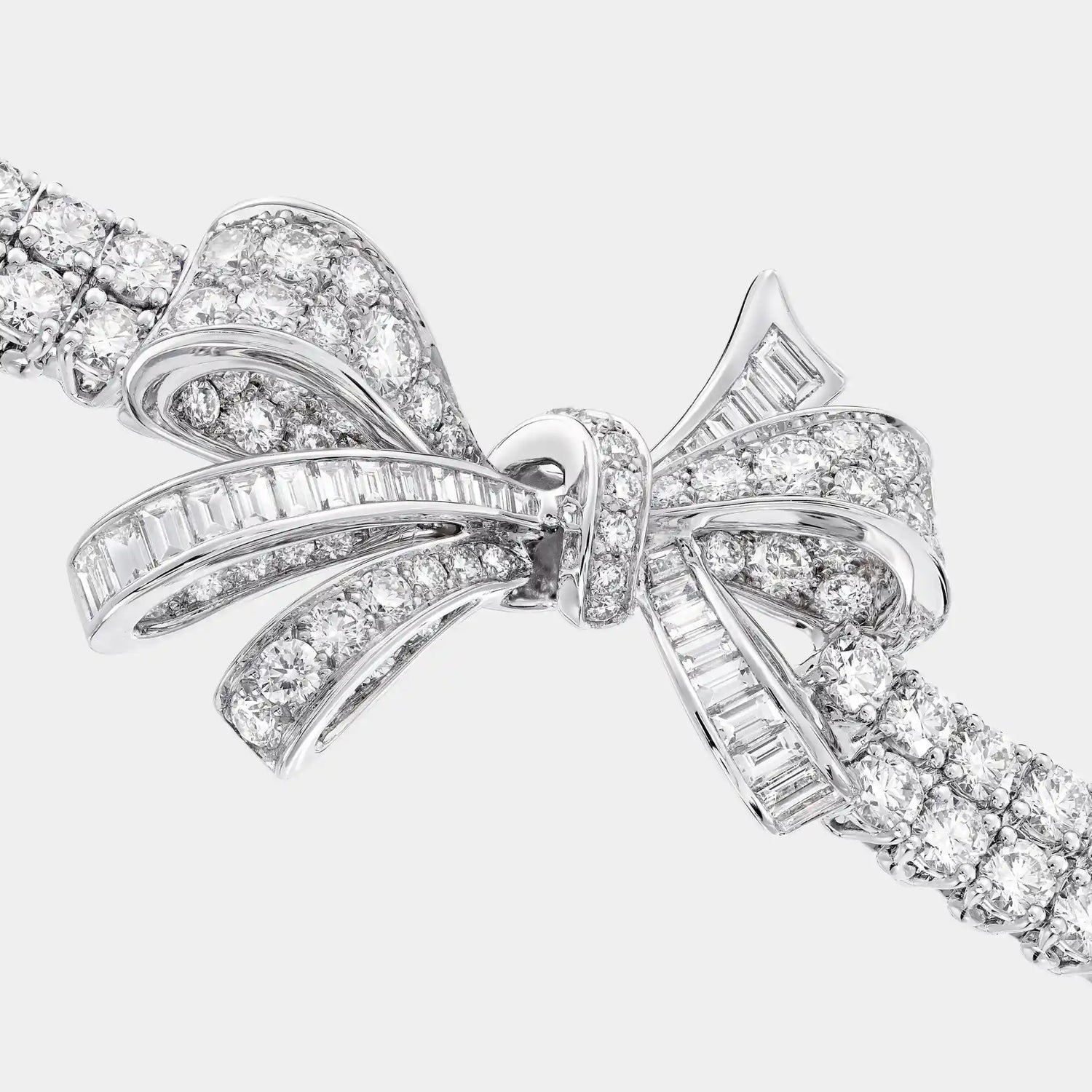 Graff Tildas Bow Classic Diamond Double Strand Bracelet, Close