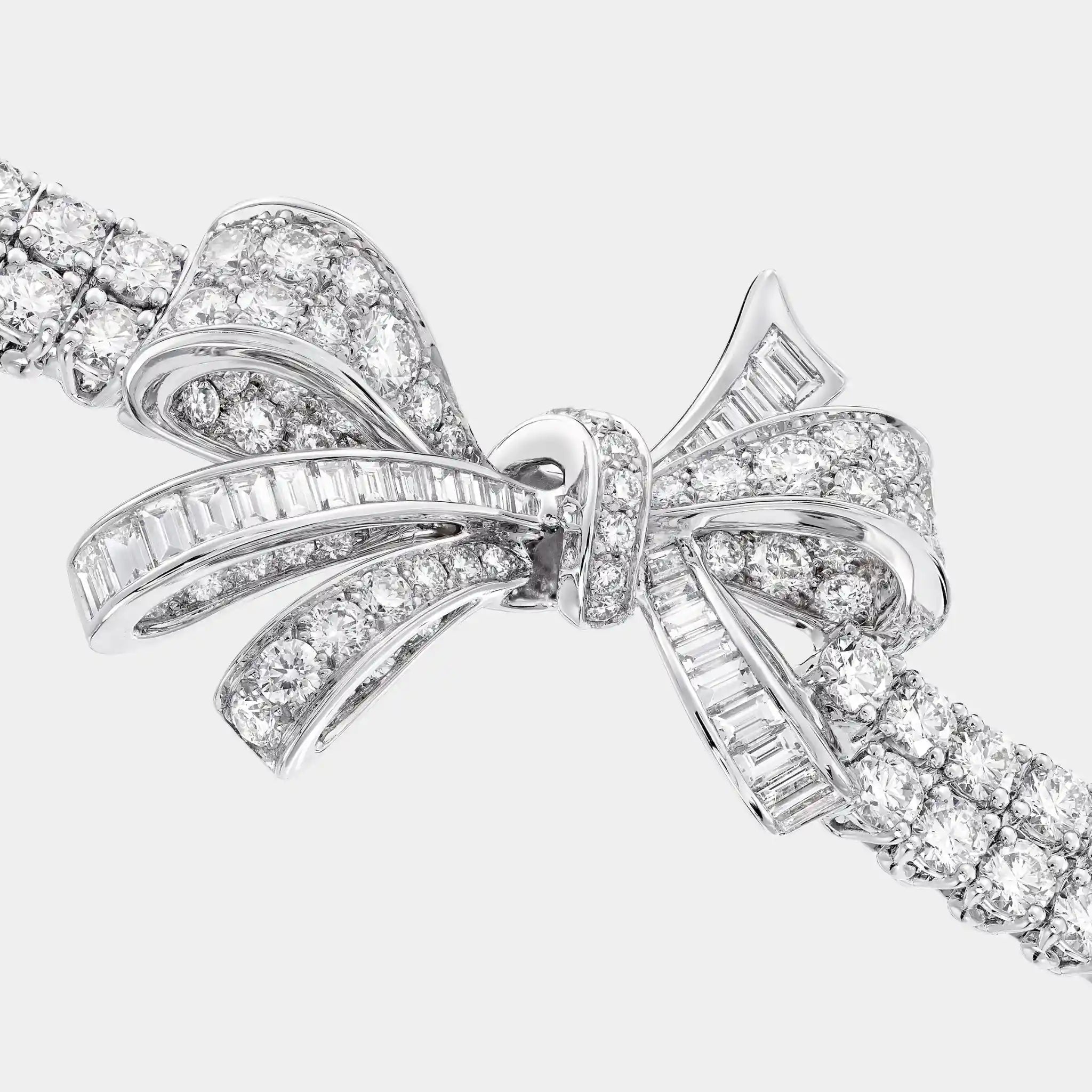 Graff Tildas Bow Classic Diamond Double Strand Bracelet, Close