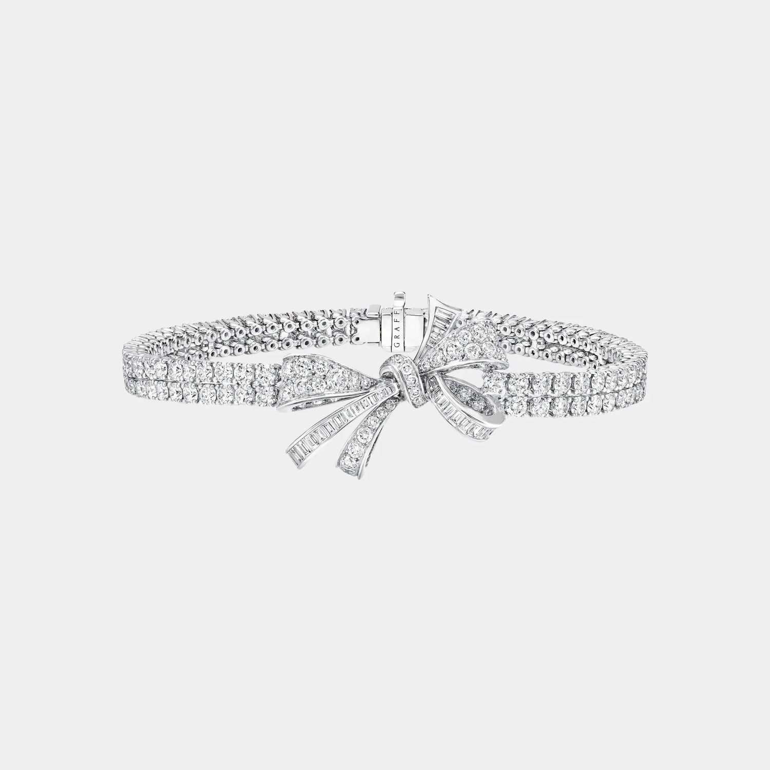 Graff Tildas Bow Classic Diamond Double Strand Bracelet, Front