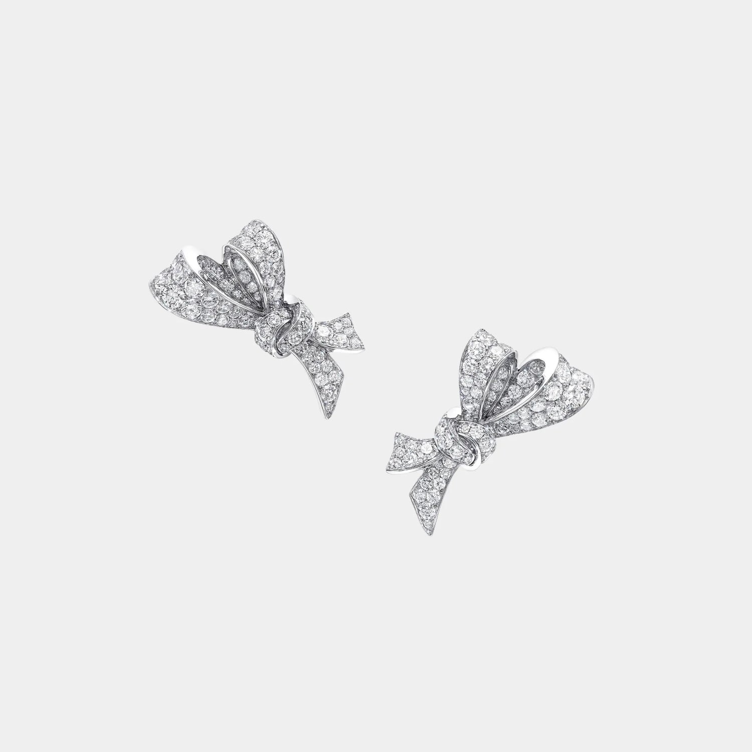 Graff Tildas Bow Diamond Stud Earrings, Front