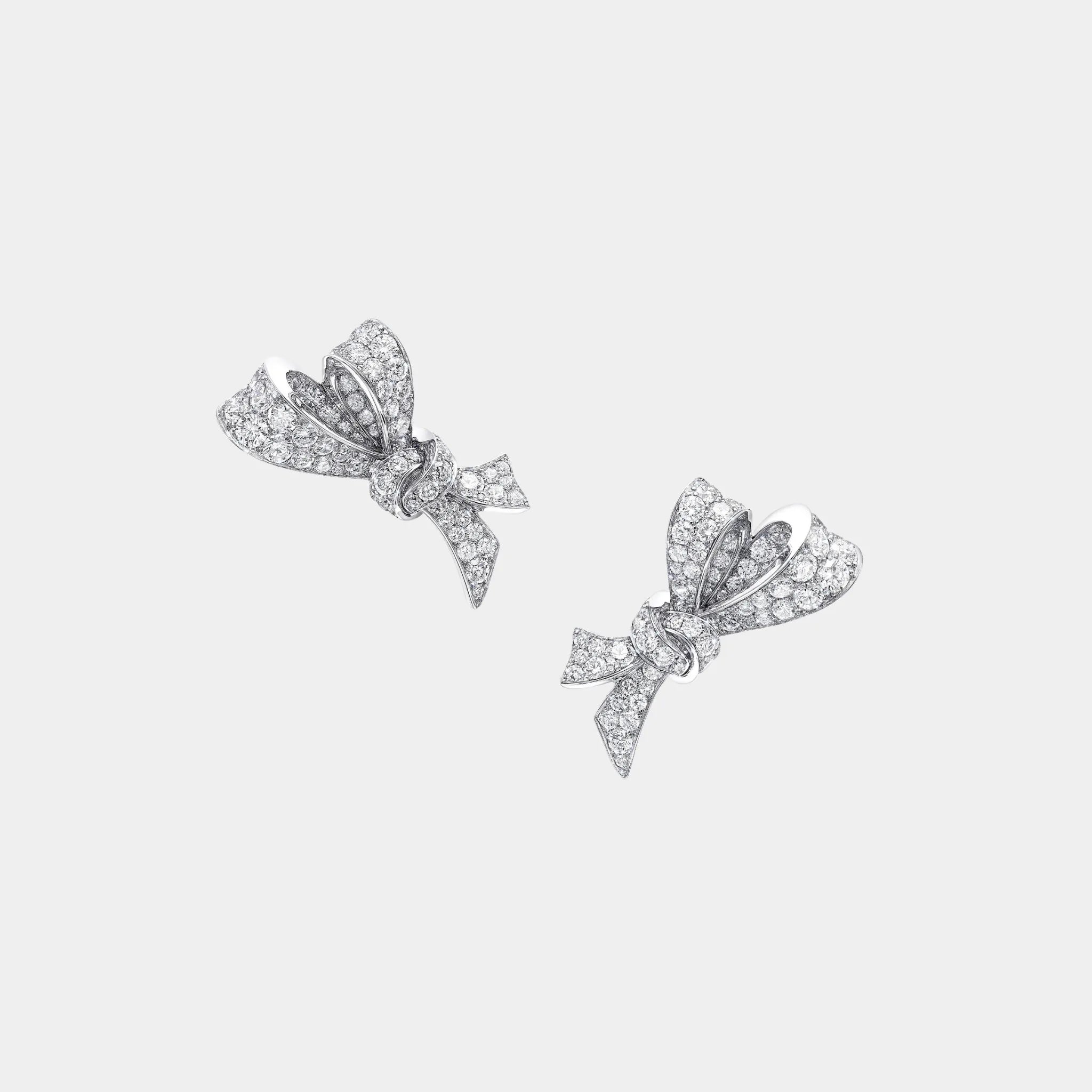 Graff Tildas Bow Diamond Stud Earrings, Front